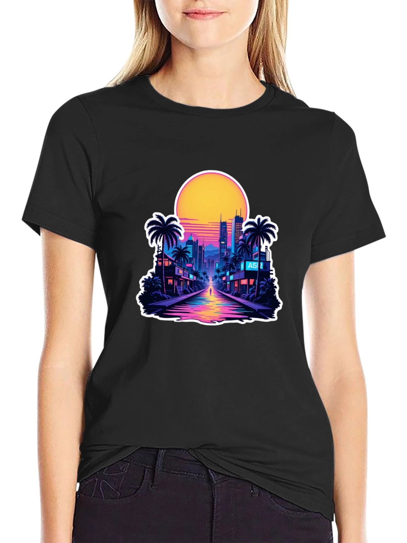 Retro Wave Cityscape T-Shirt