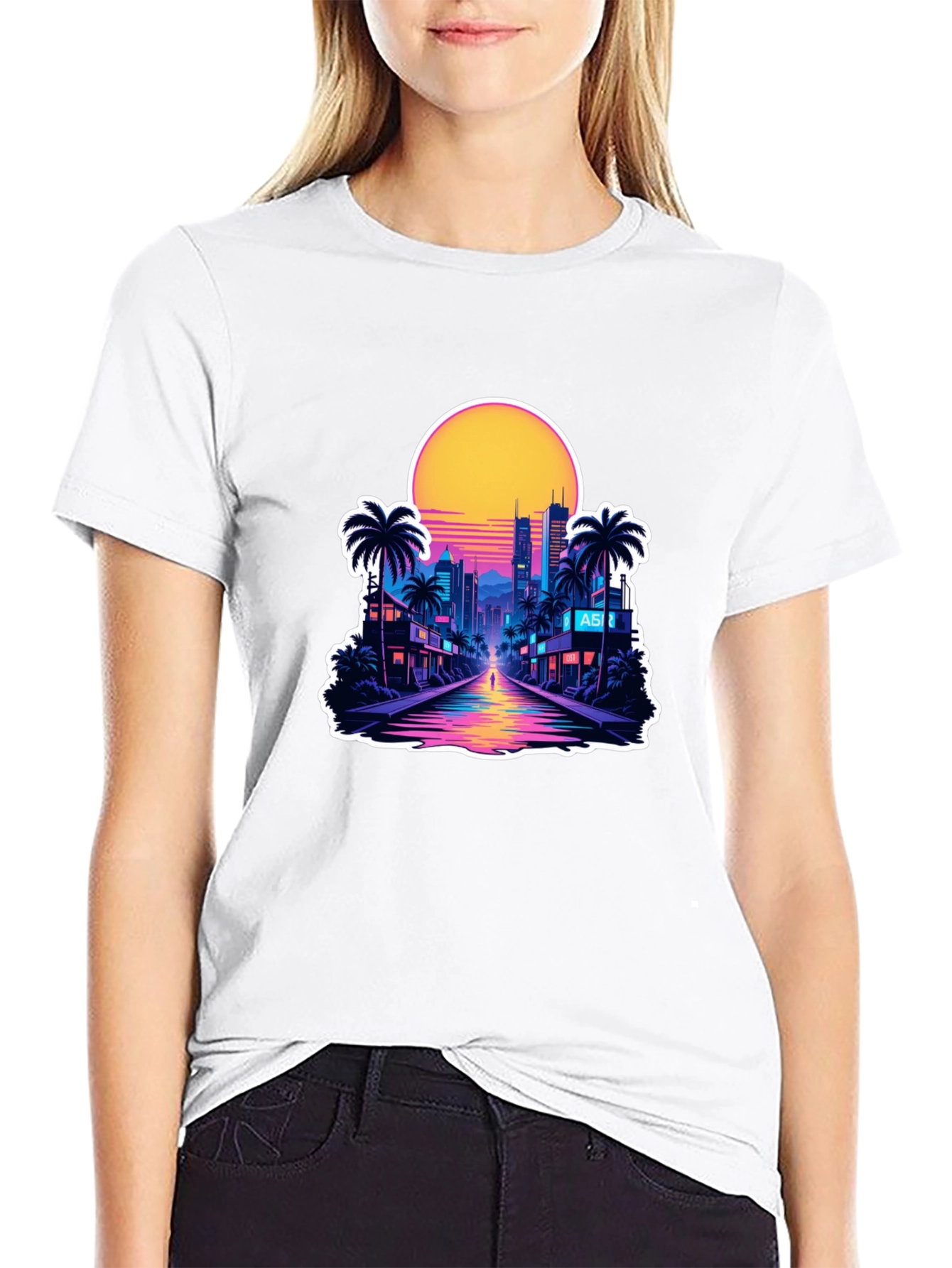 Retro Wave Cityscape T-Shirt