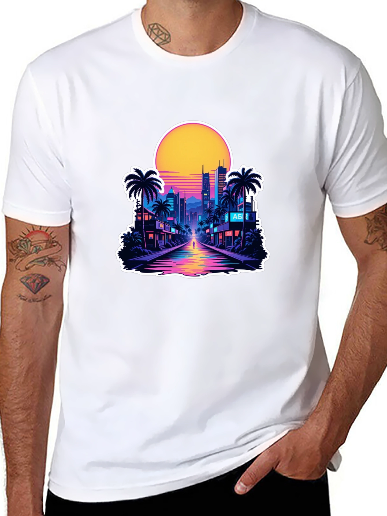 Retro Wave Cityscape T-Shirt