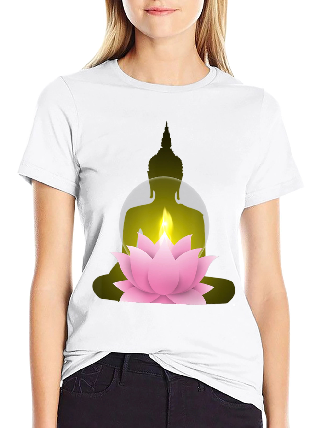 Buddha Lotus Graphic Tee - Spiritual Comfort