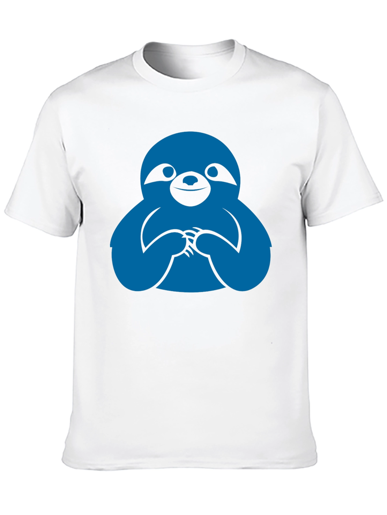 Sloth Graphic Tee - Black Crew Neck T-Shirt