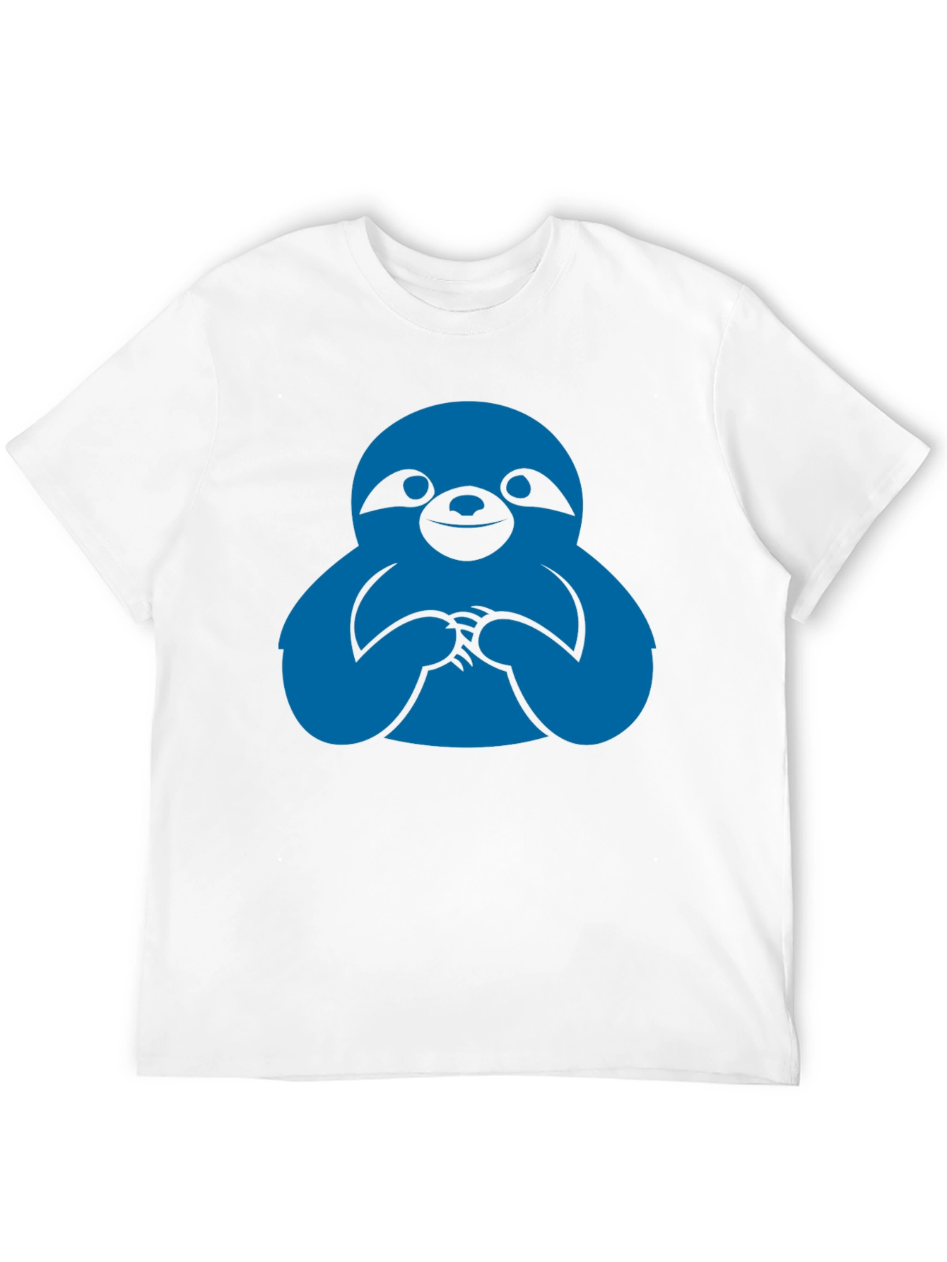 Sloth Graphic Tee - Black Crew Neck T-Shirt