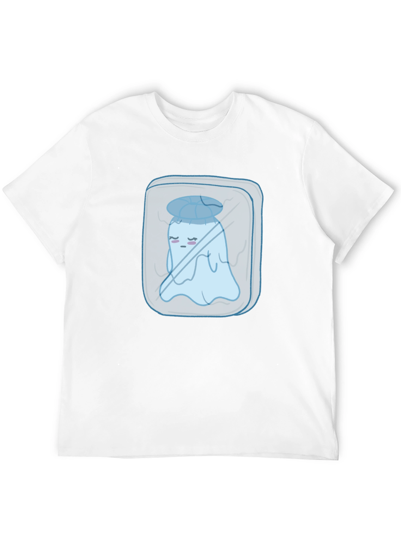 Cool Ghost Tee - Black Cotton Graphic T-Shirt