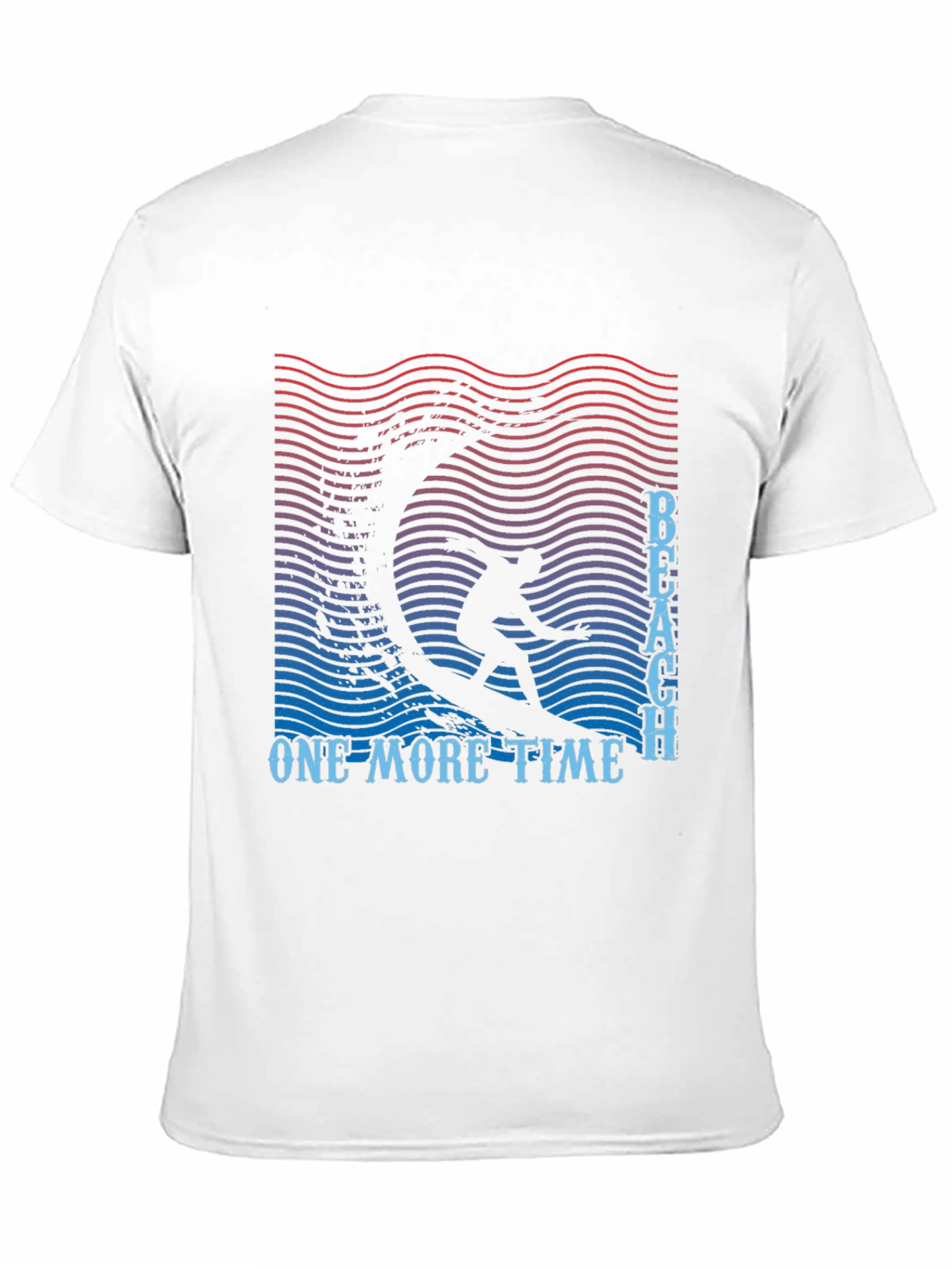 Beach One More Time Surfing Black T-Shirt