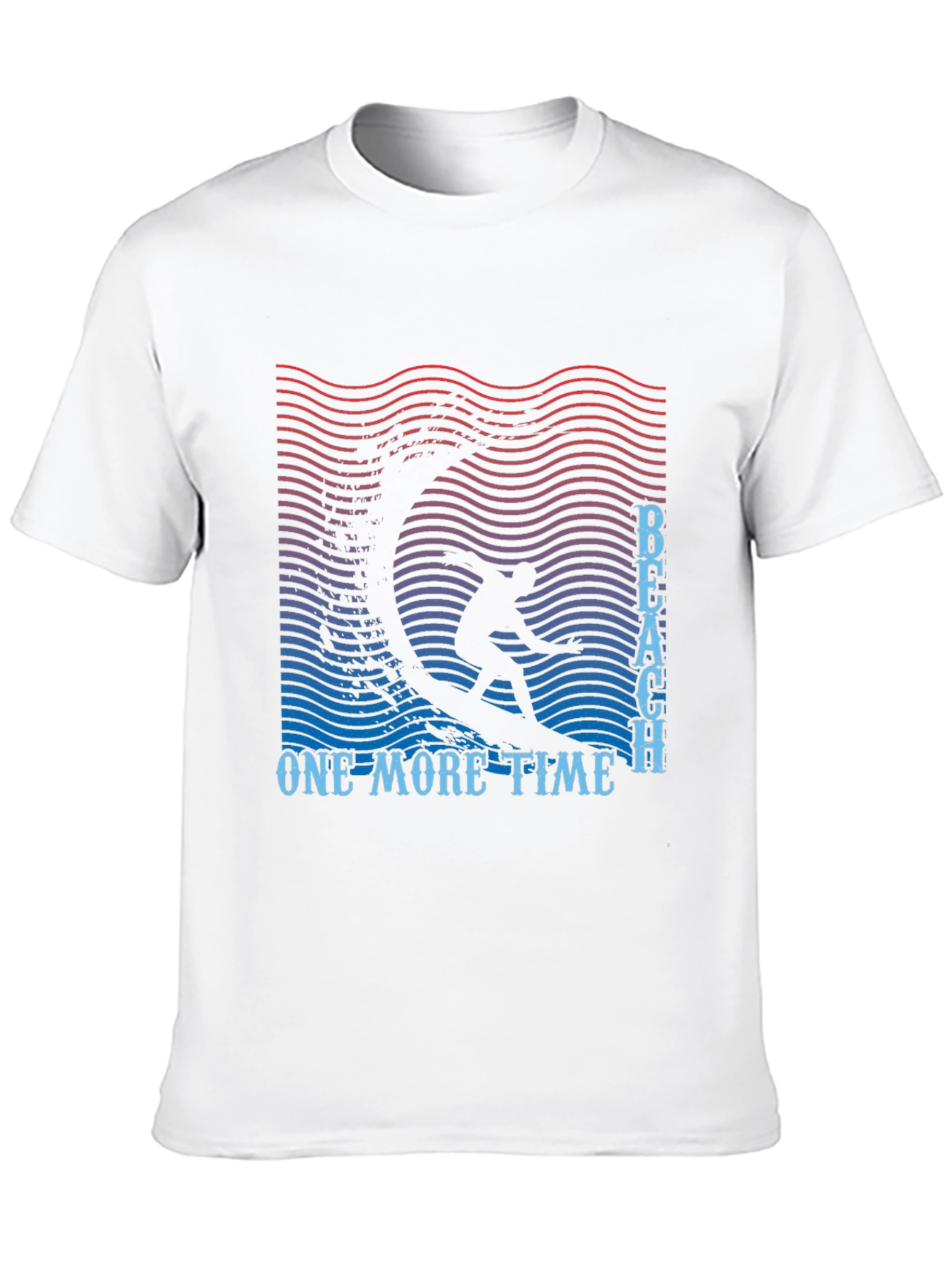 Beach One More Time Surfing Black T-Shirt