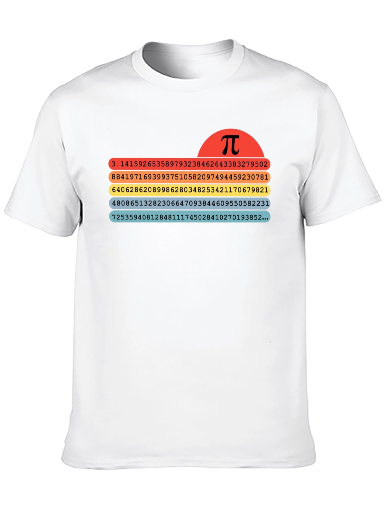 Math Pi Symbol T-Shirt - Black Unisex Tee