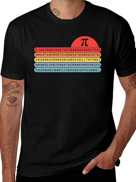 Math Pi Symbol T-Shirt - Black Unisex Tee