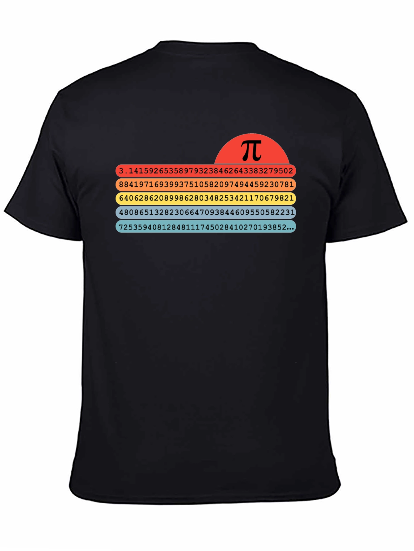 Math Pi Symbol T-Shirt - Black Unisex Tee