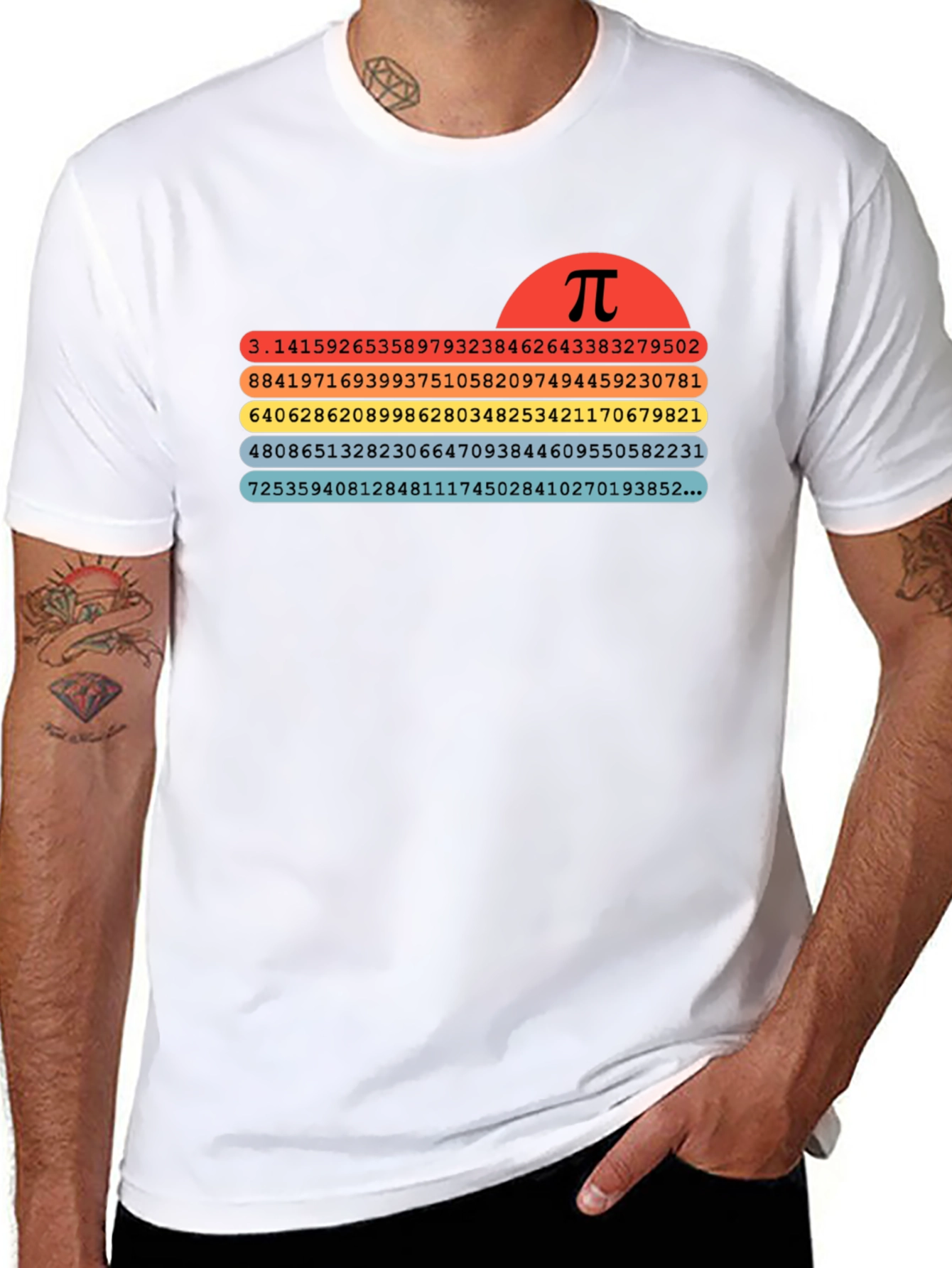 Math Pi Symbol T-Shirt - Black Unisex Tee