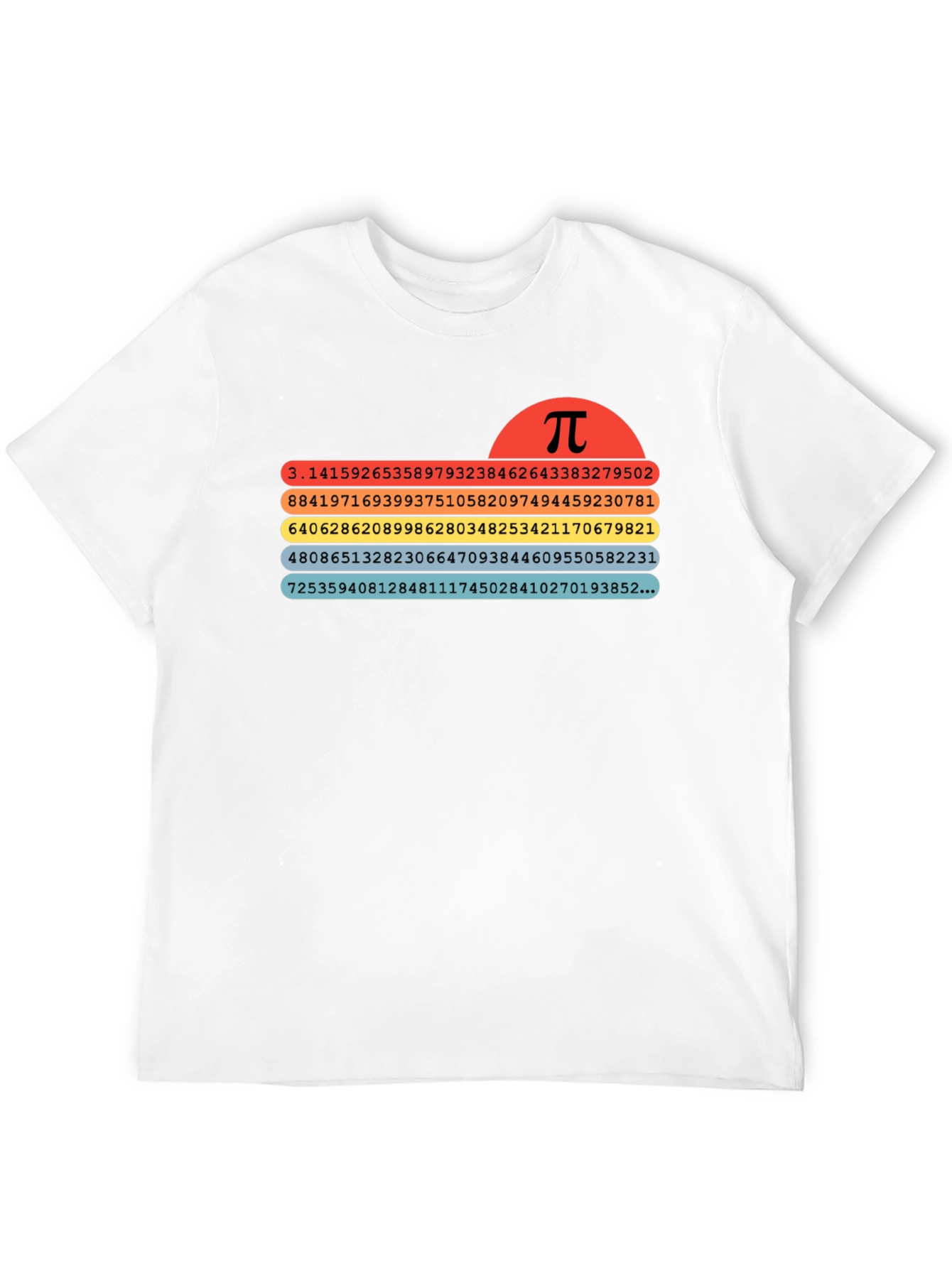 Math Pi Symbol T-Shirt - Black Unisex Tee