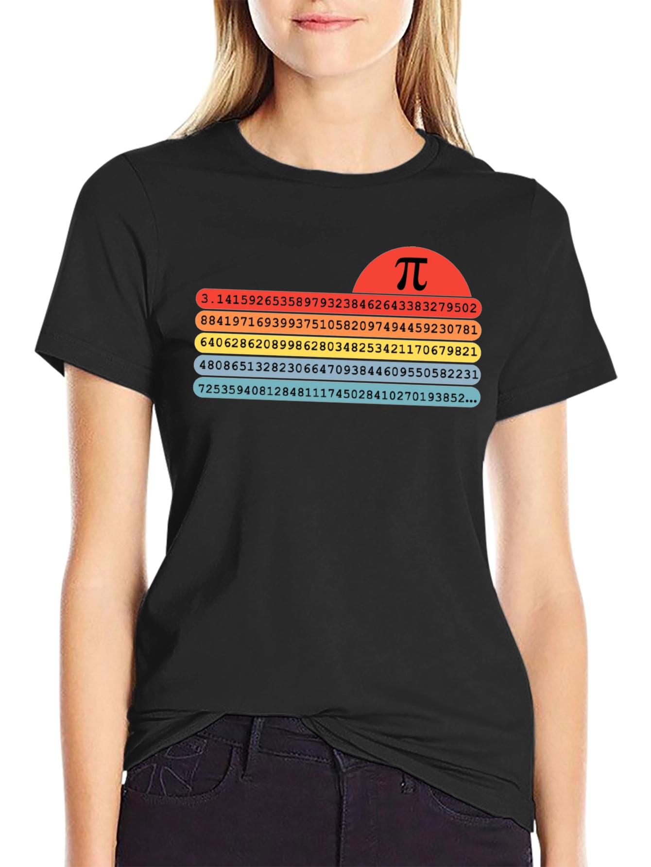Math Pi Symbol T-Shirt - Black Unisex Tee
