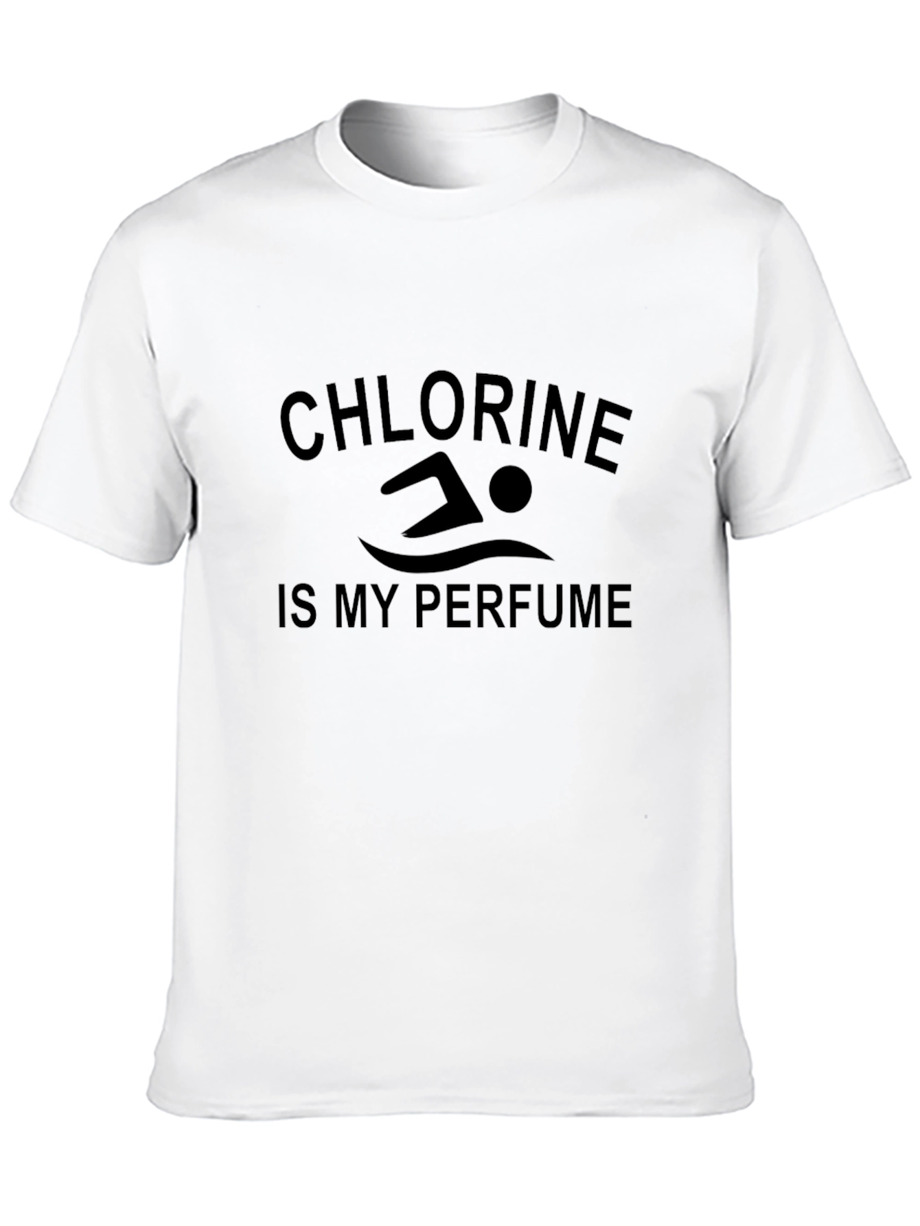 Chlorine Is My Perfume Swimming T-Shirt - Black Swimmer Gift Tee