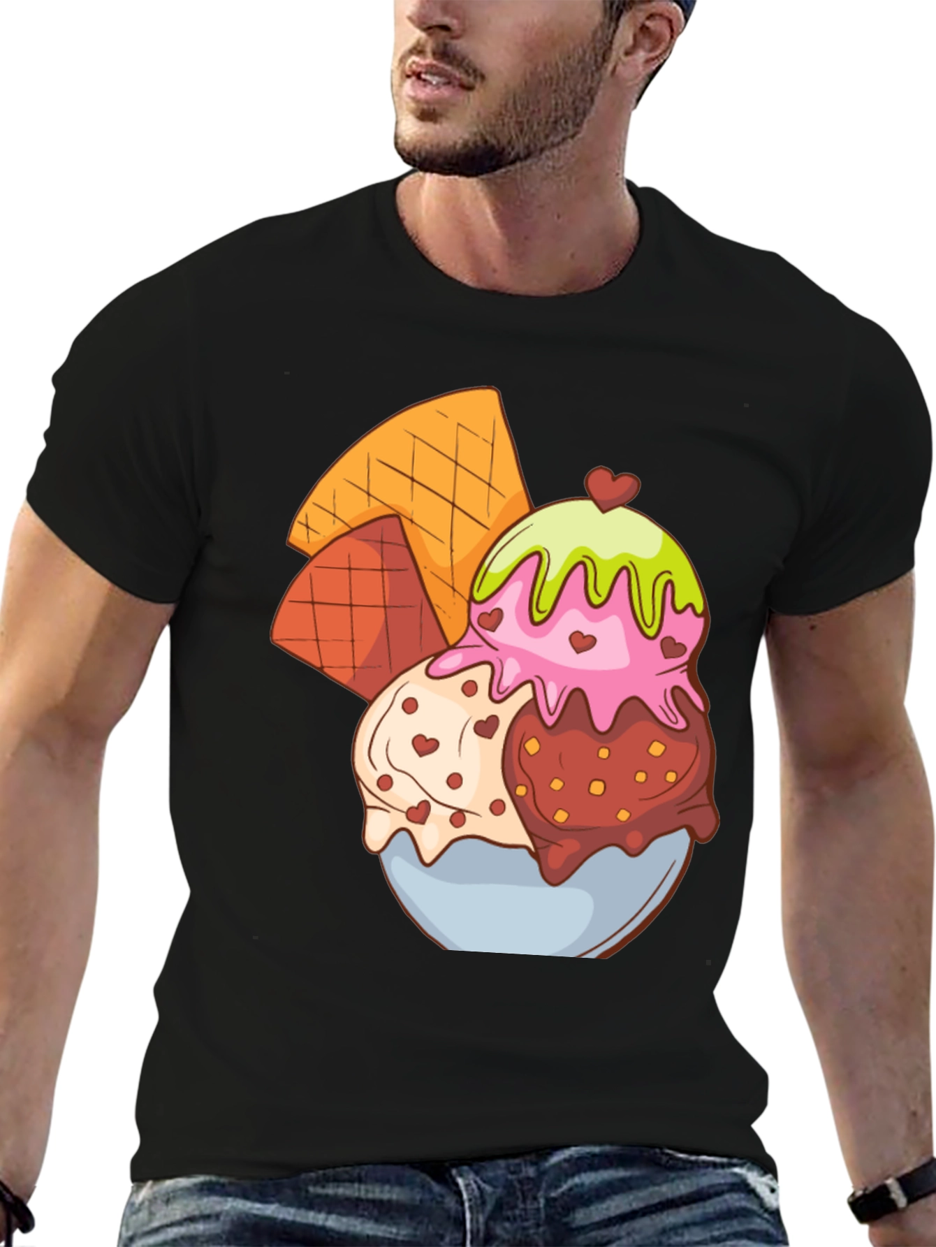 Ice Cream Dessert Graphic T-Shirt