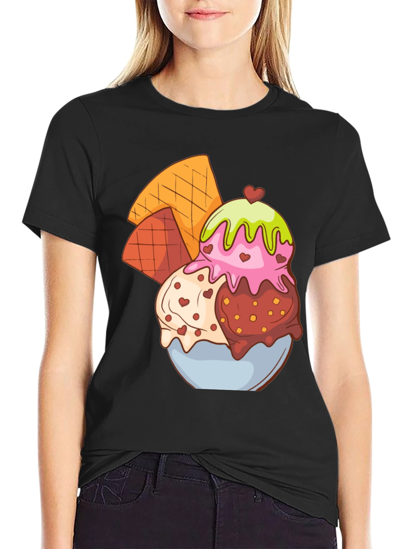 Ice Cream Dessert Graphic T-Shirt