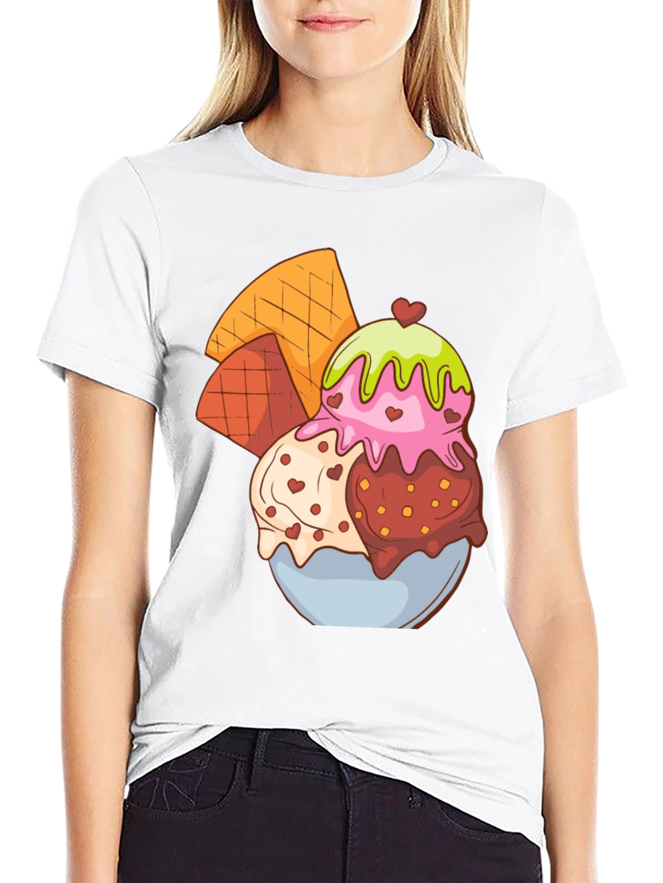 Ice Cream Dessert Graphic T-Shirt