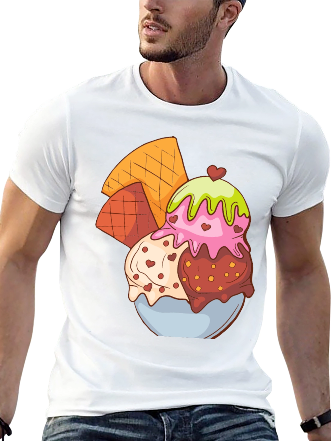 Ice Cream Dessert Graphic T-Shirt