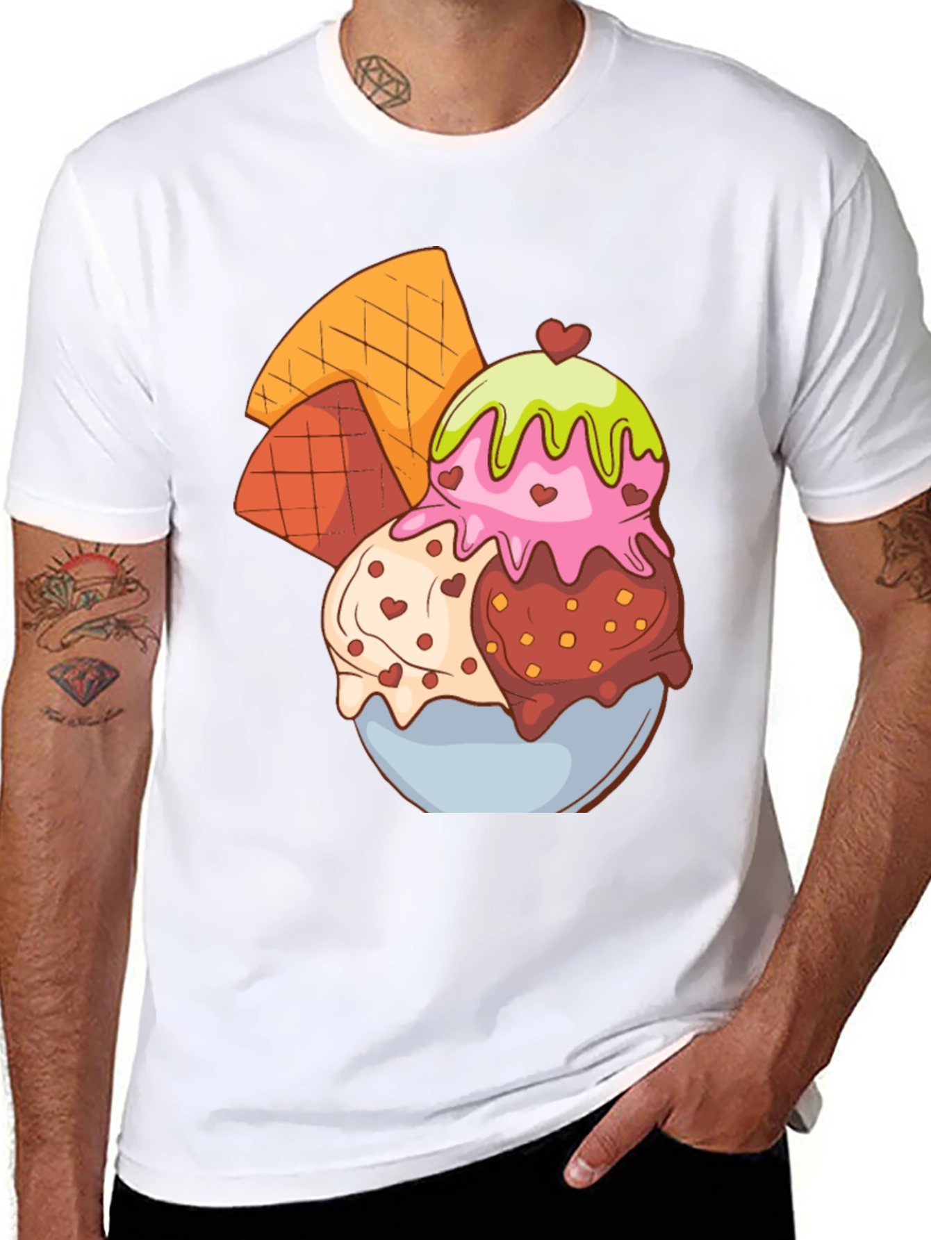 Ice Cream Dessert Graphic T-Shirt