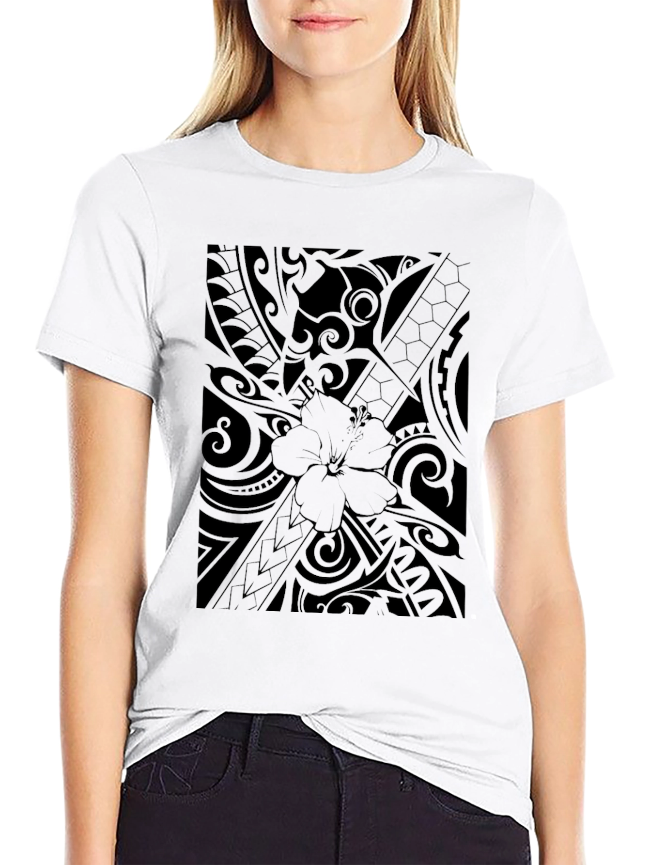 Tribal Flower Graphic Tee