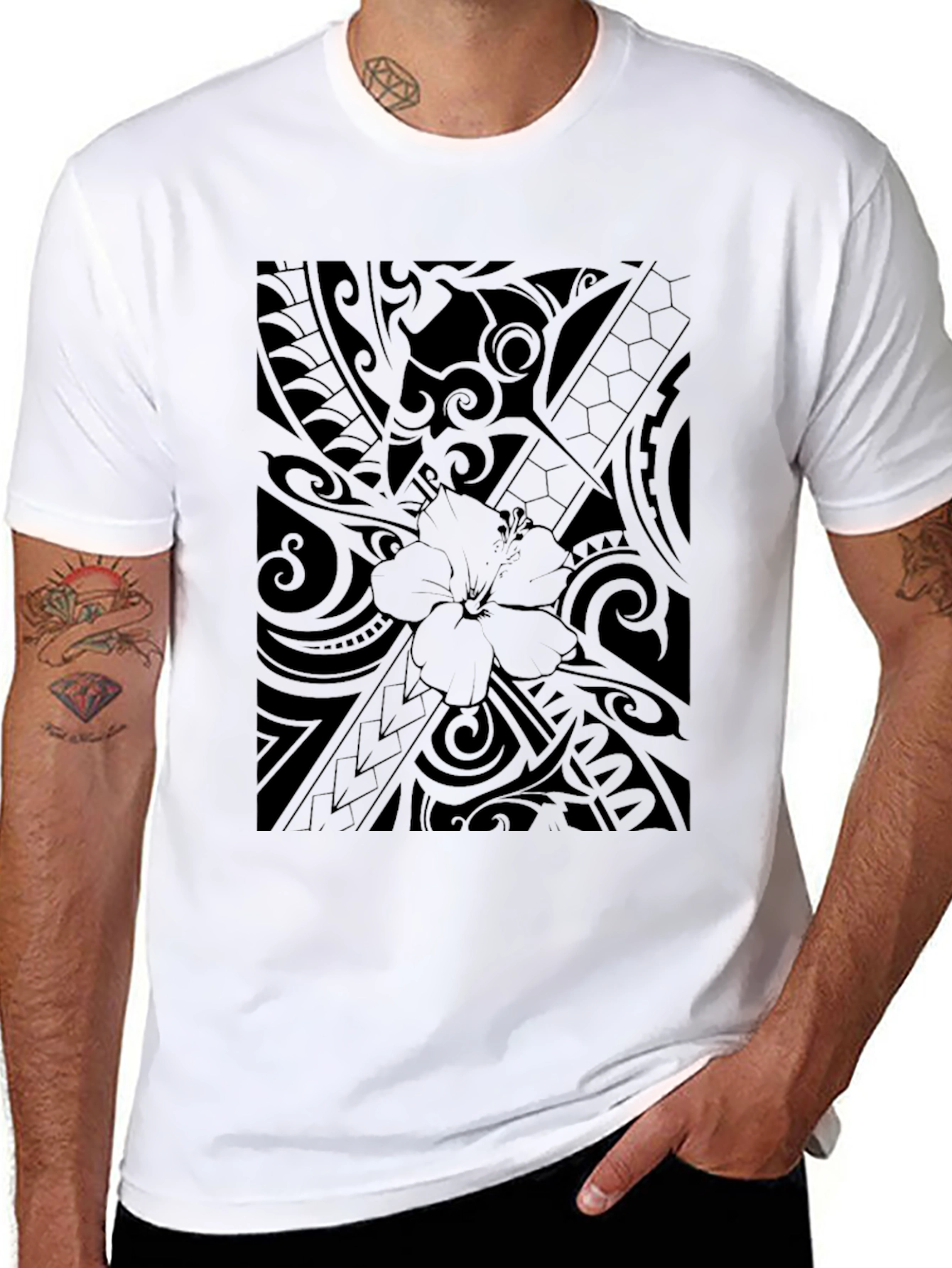 Tribal Flower Graphic Tee
