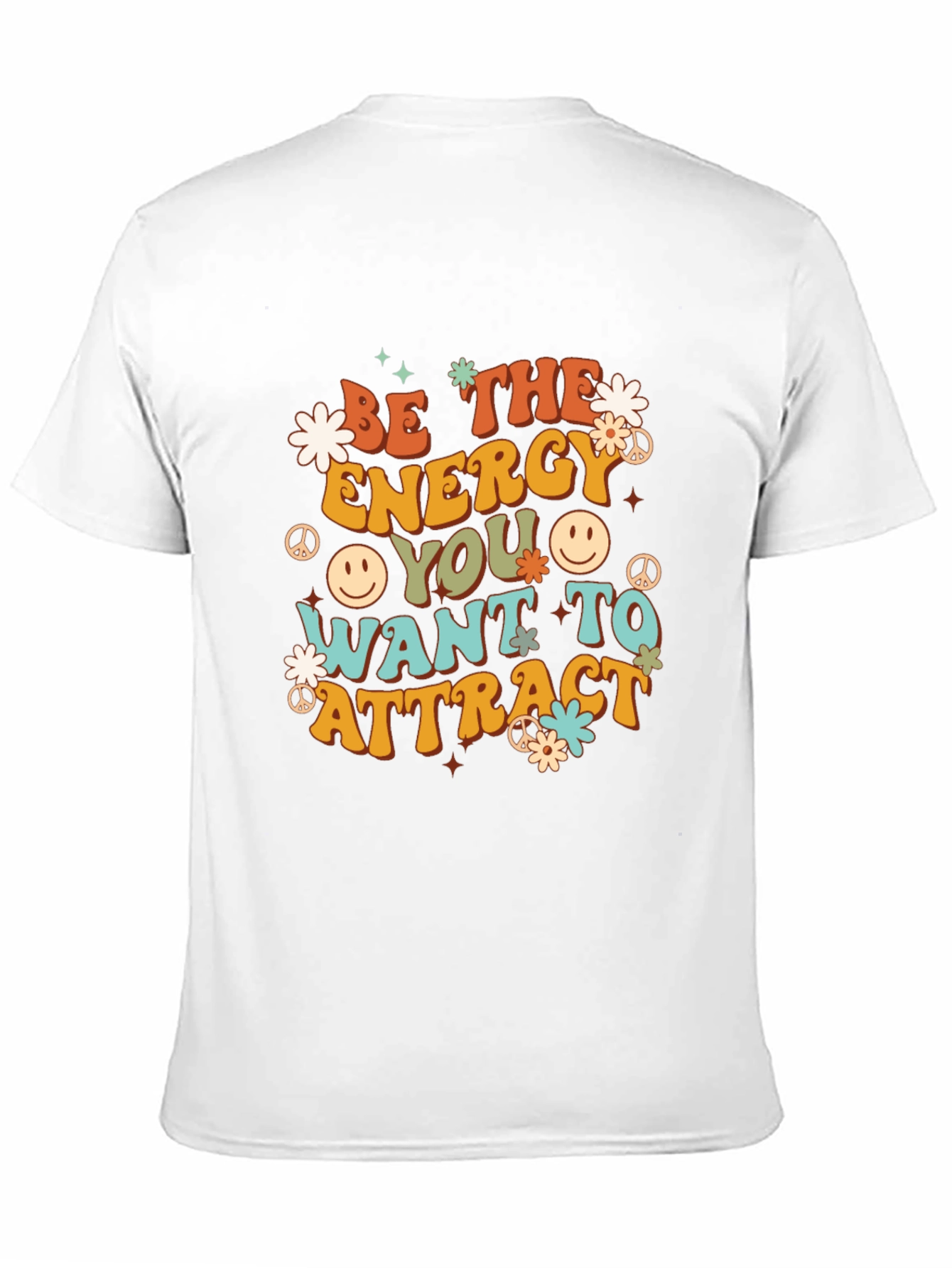 Retro Energy Graphic Tee - Positive Vibes Shirt