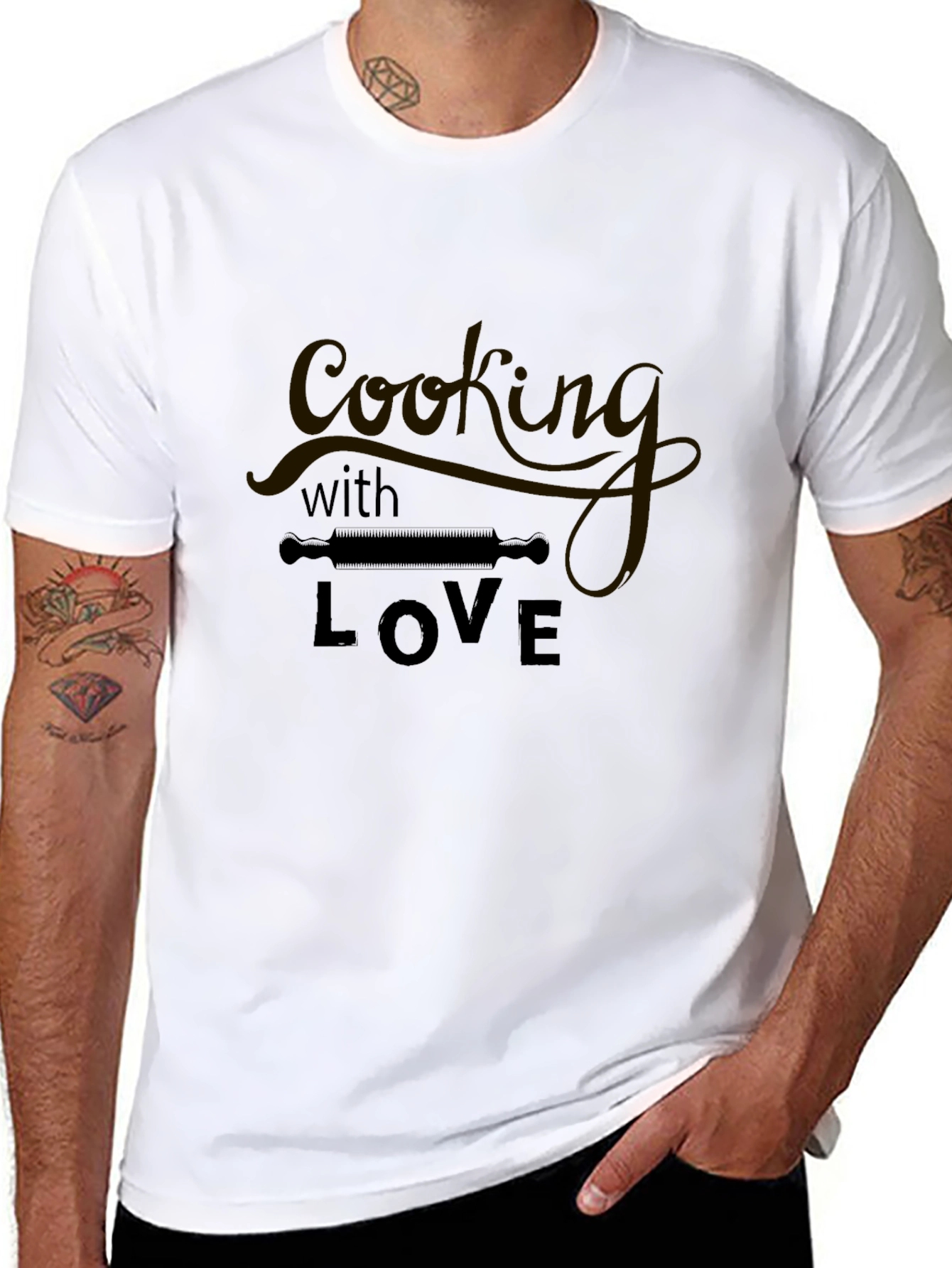 Cooking with Love Black Graphic Tee