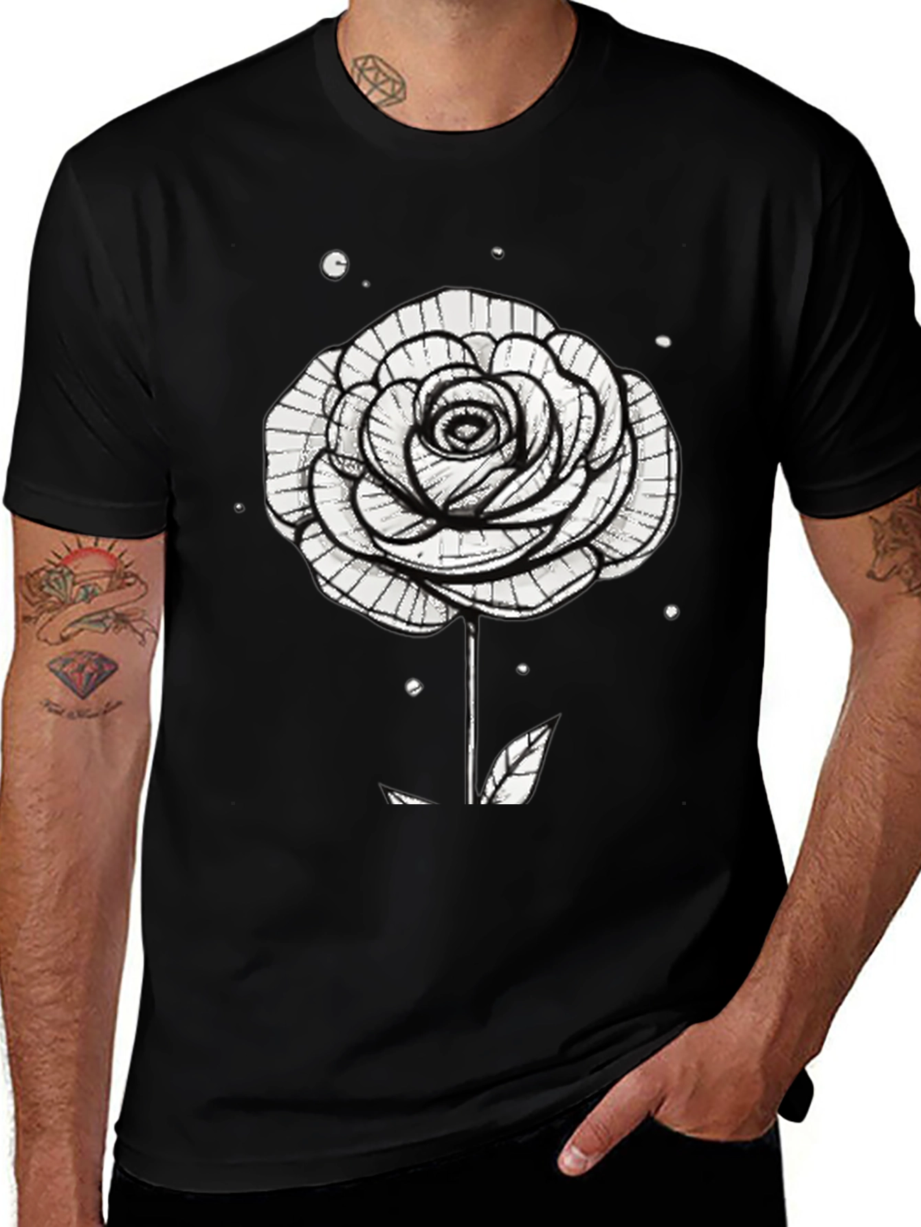Black Rose Graphic T-Shirt