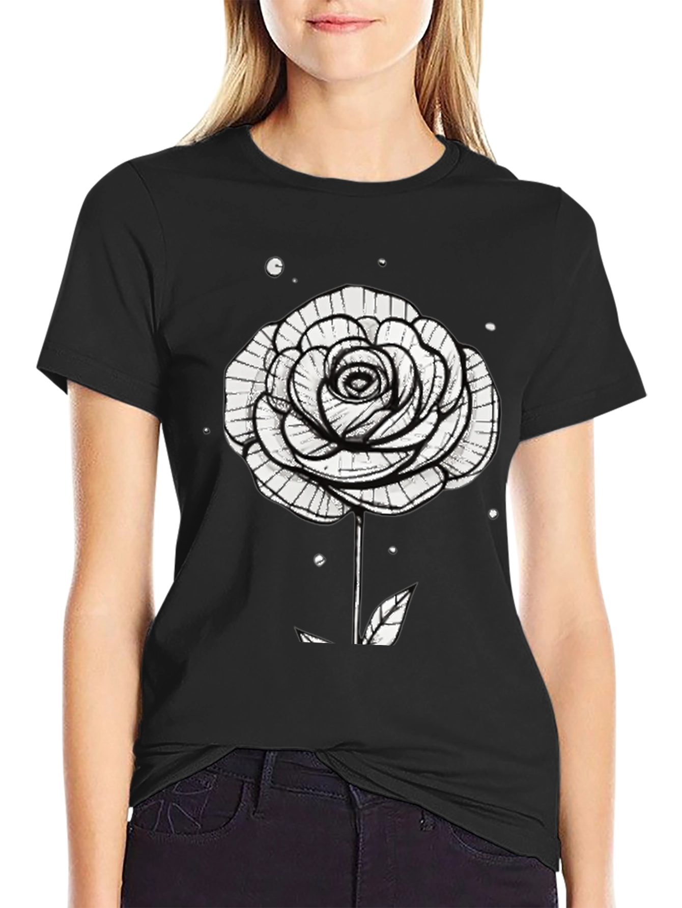 Black Rose Graphic T-Shirt