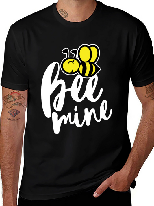 Bee Mine Graphic Tee - Black Cotton T-Shirt