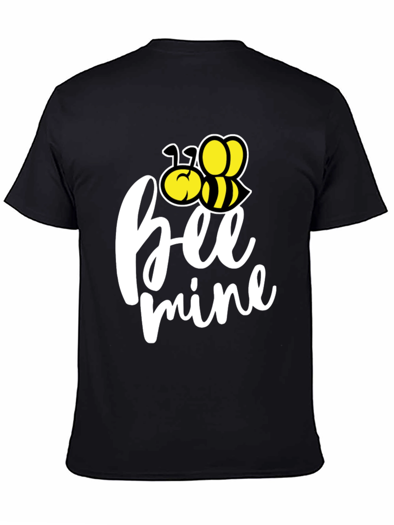 Bee Mine Graphic Tee - Black Cotton T-Shirt