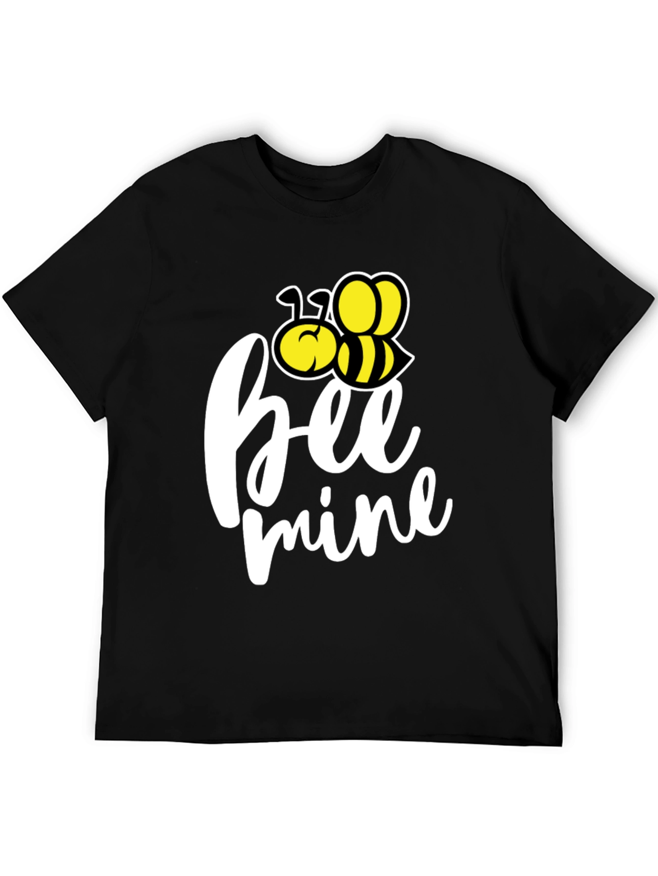 Bee Mine Graphic Tee - Black Cotton T-Shirt