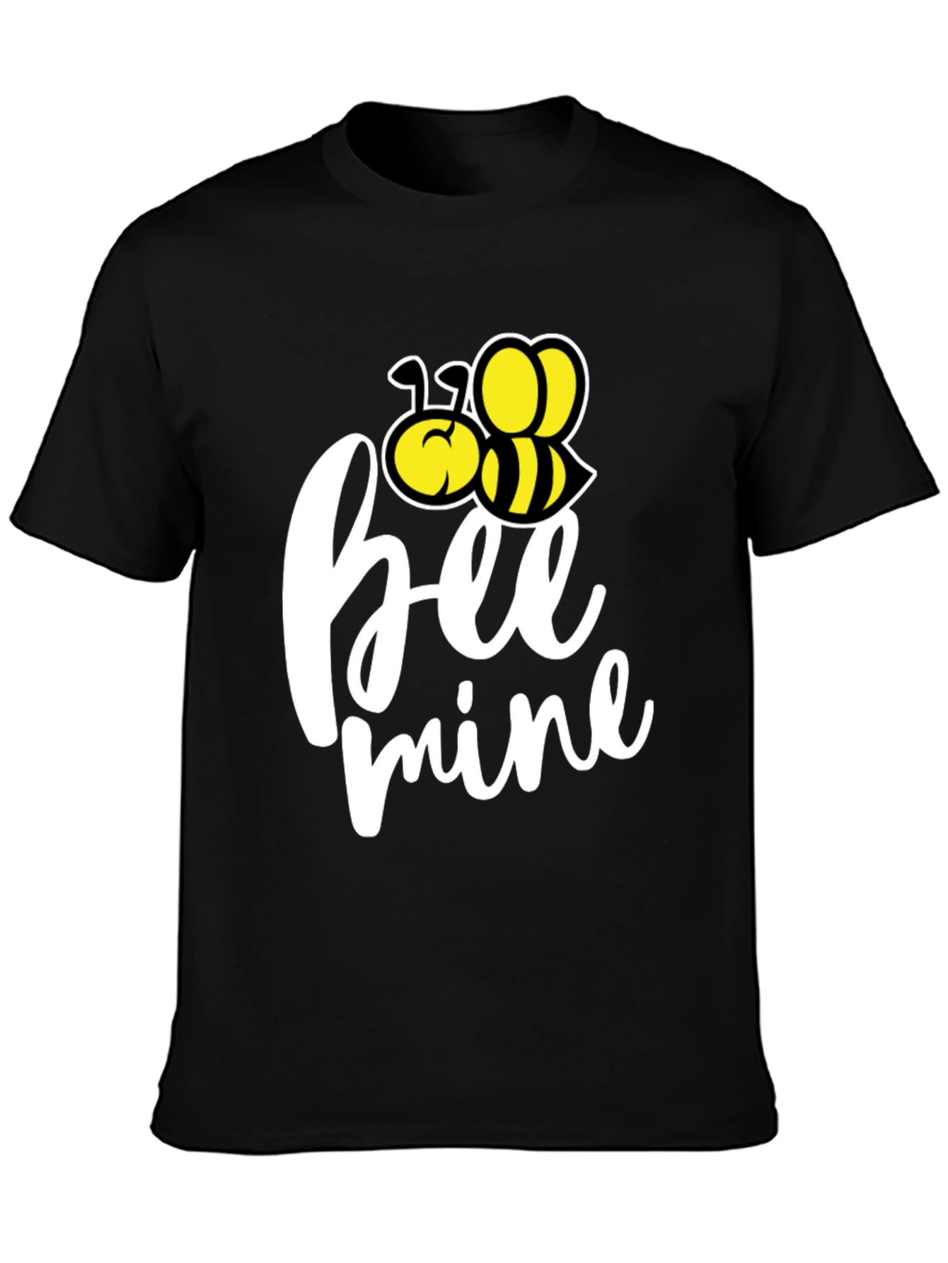 Bee Mine Graphic Tee - Black Cotton T-Shirt