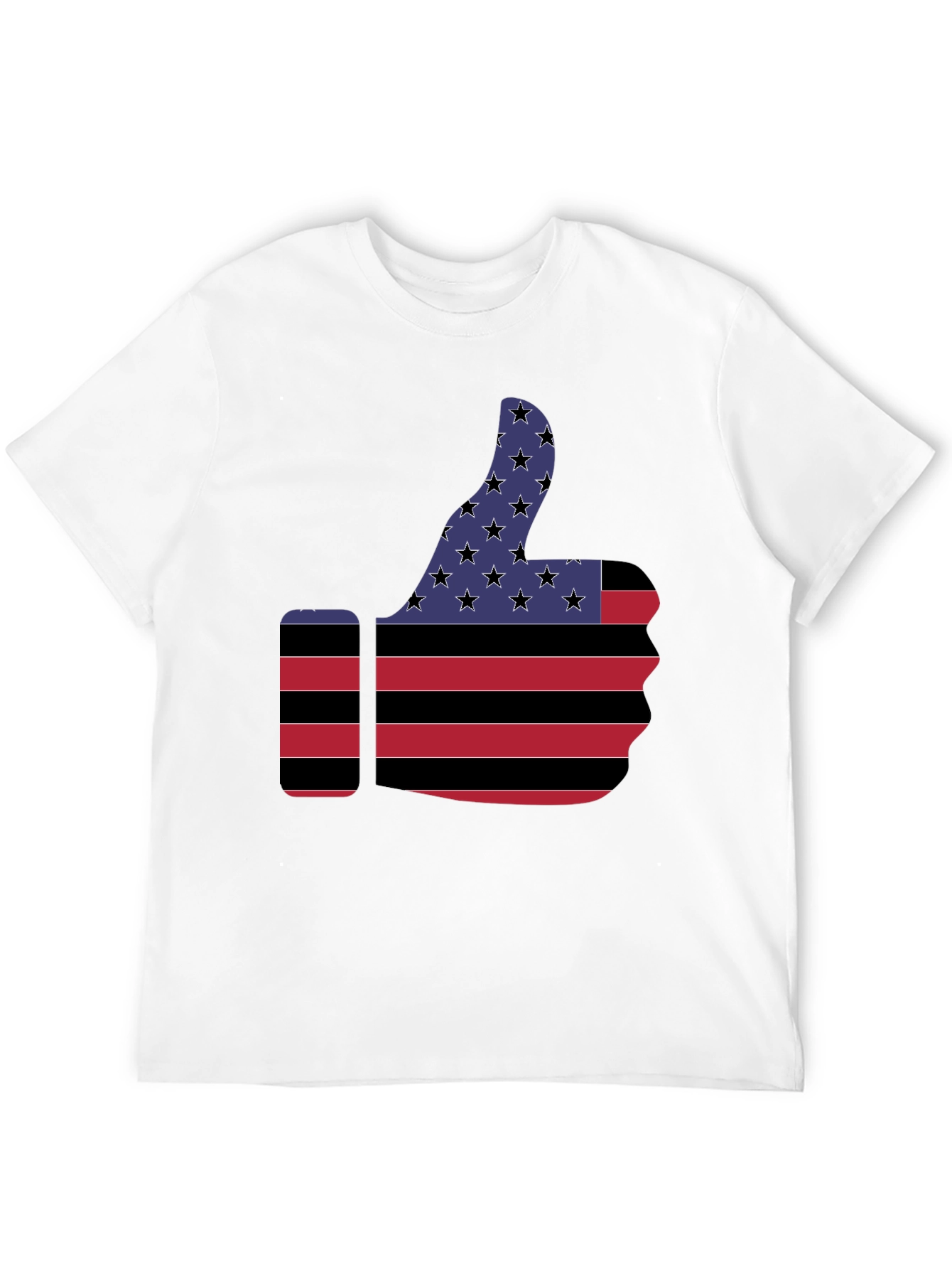 American Flag Thumbs Up Graphic T-Shirt - Trendy Patriotic Casual Tee