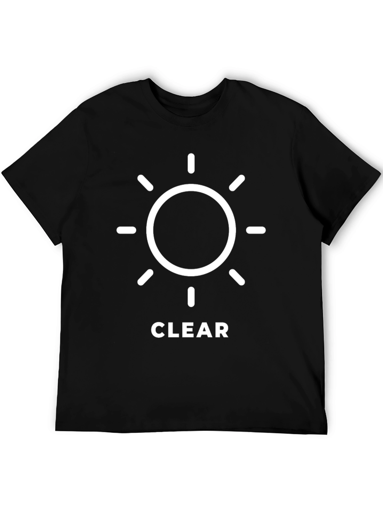 Clear Weather T-Shirt - Sun Graphic Black Tee