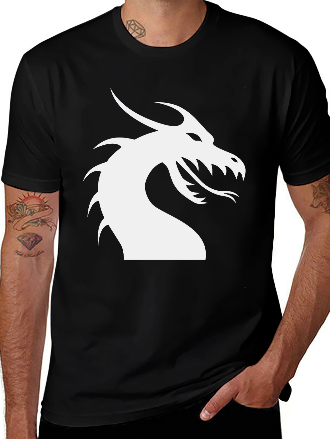 Dragon Graphic Tee - Black
