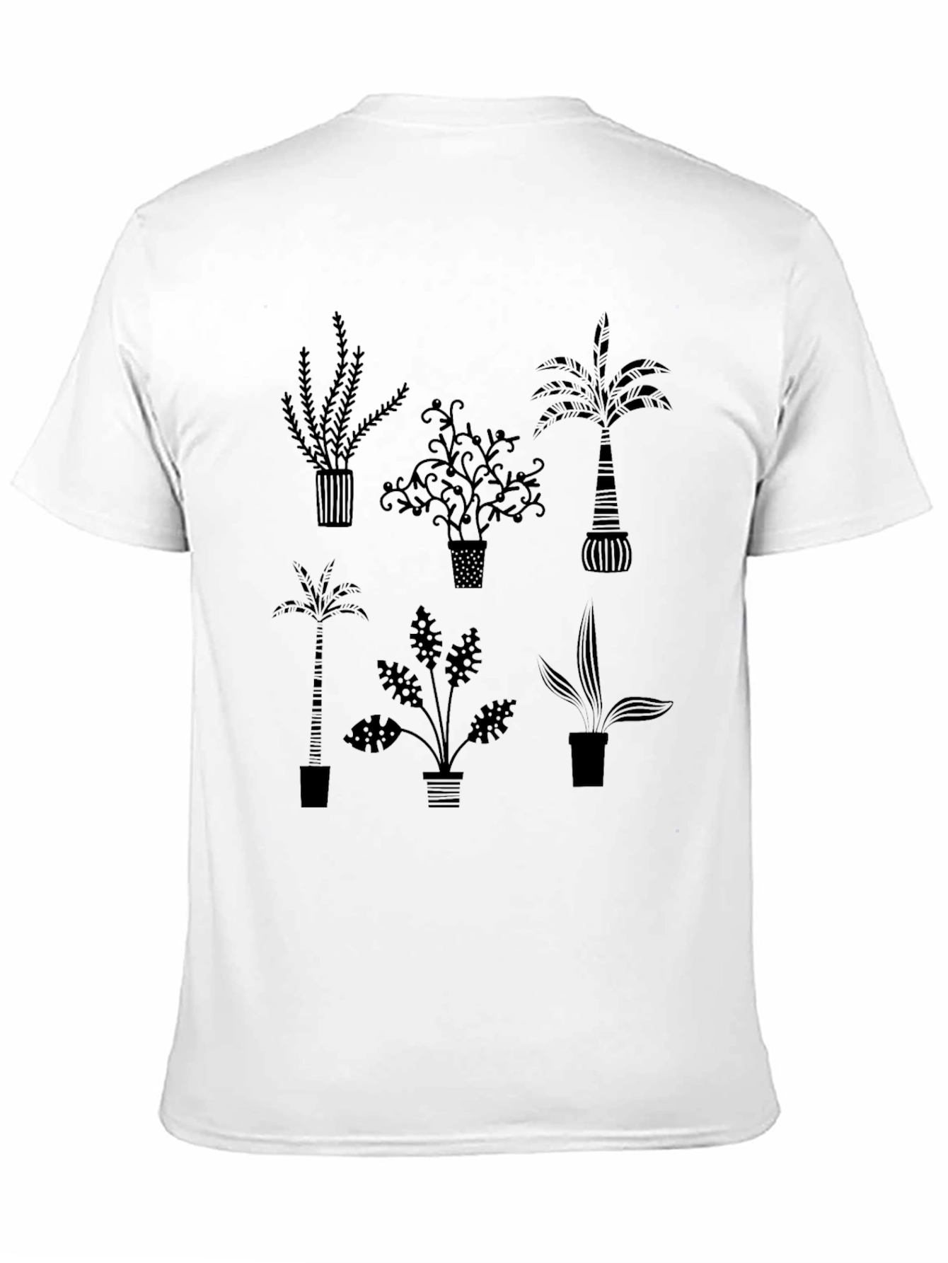 Botanical Print Tee - Modern Potted Plant Graphic T-Shirt