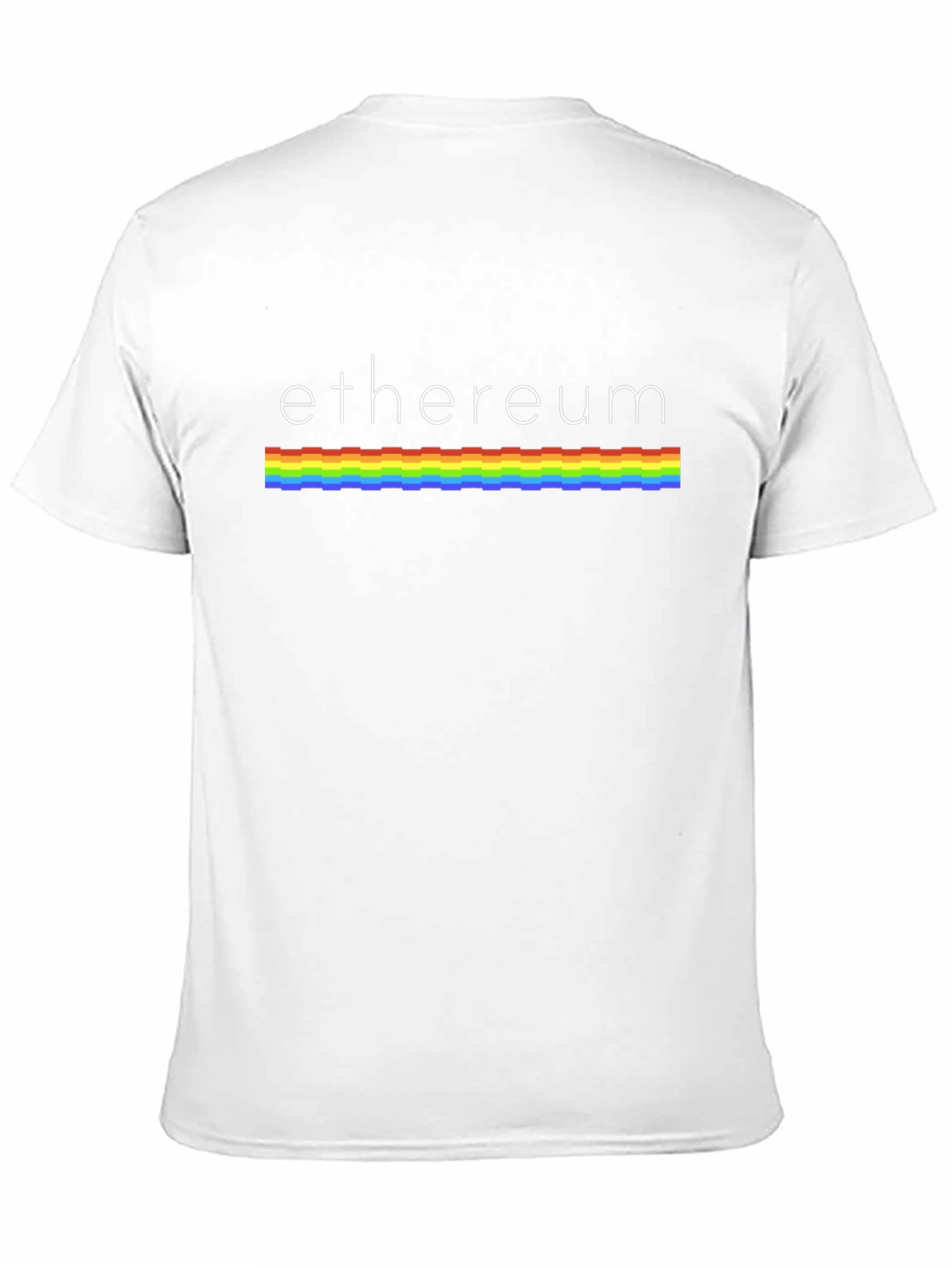 Ethereum Rainbow Stripe Graphic Tee - Black