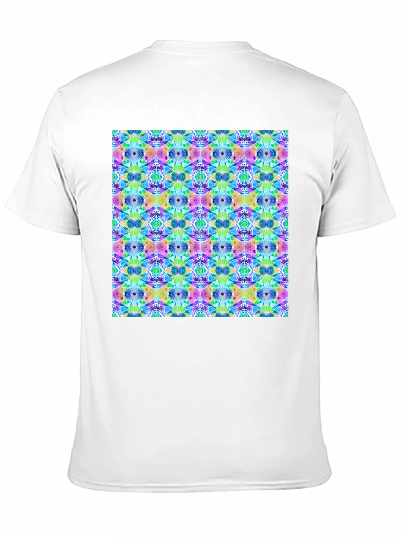 Kaleidoscope Pattern Mens Black T-Shirt