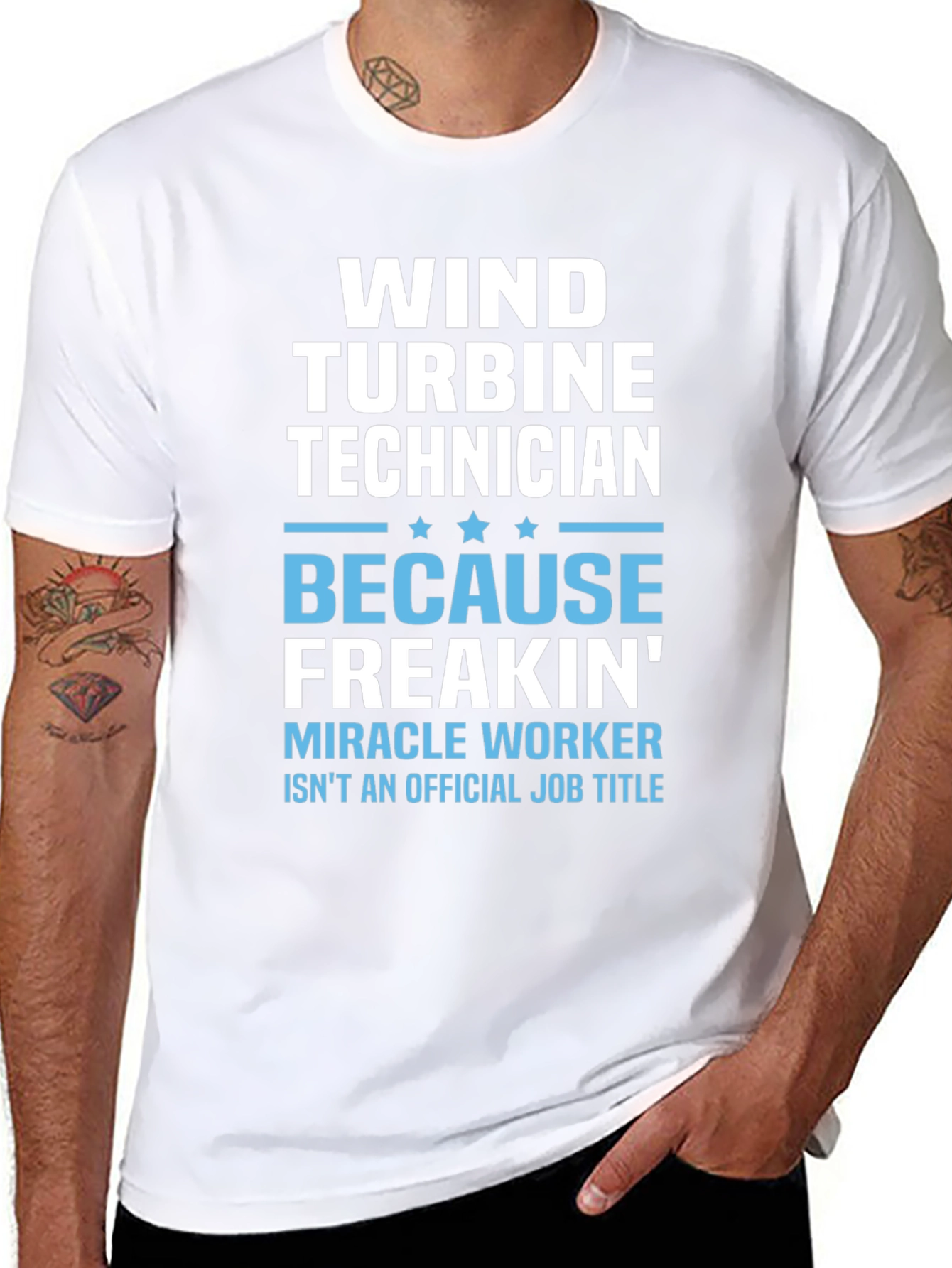 Wind Turbine Technician Funny Job Title T-Shirt