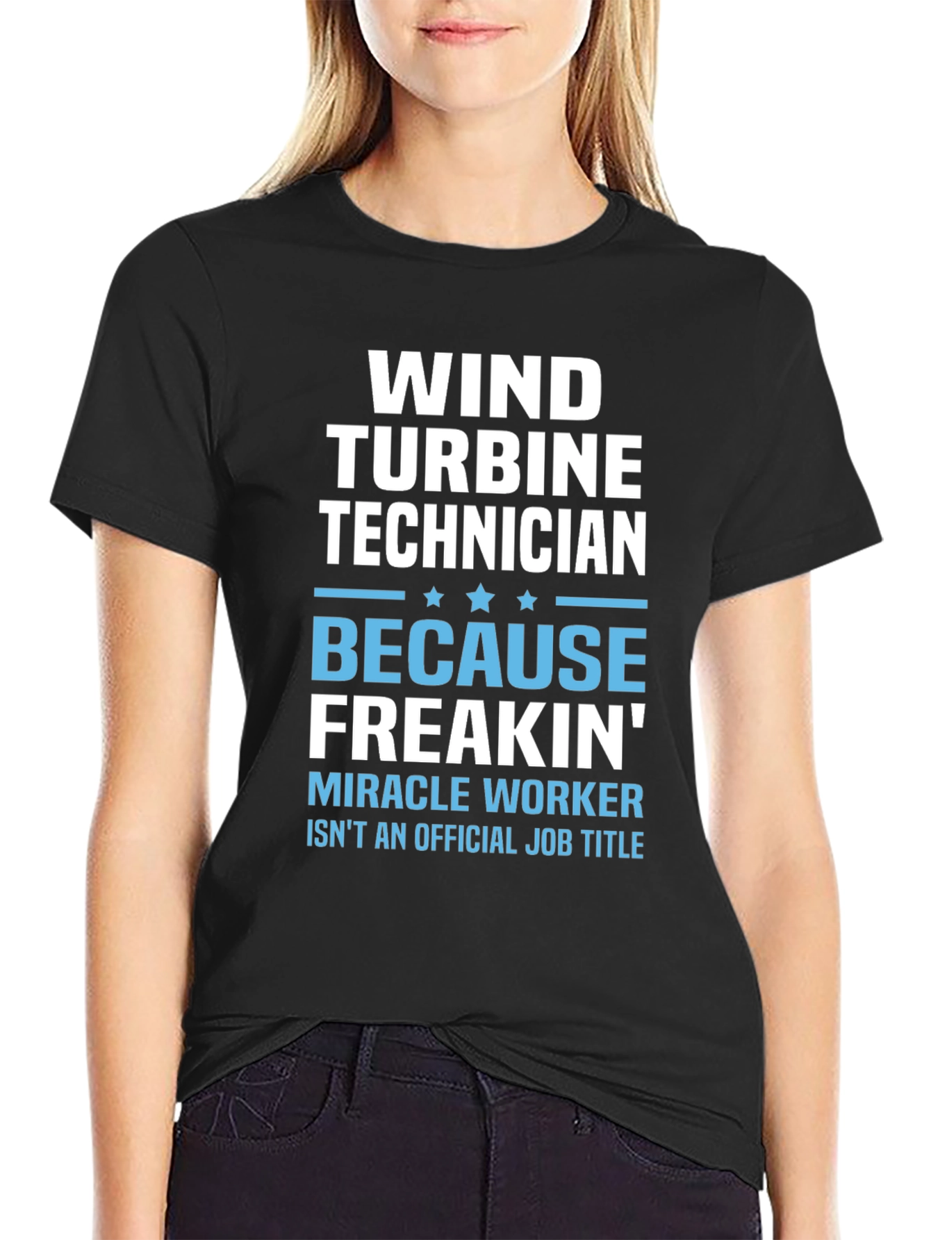 Wind Turbine Technician Funny Job Title T-Shirt