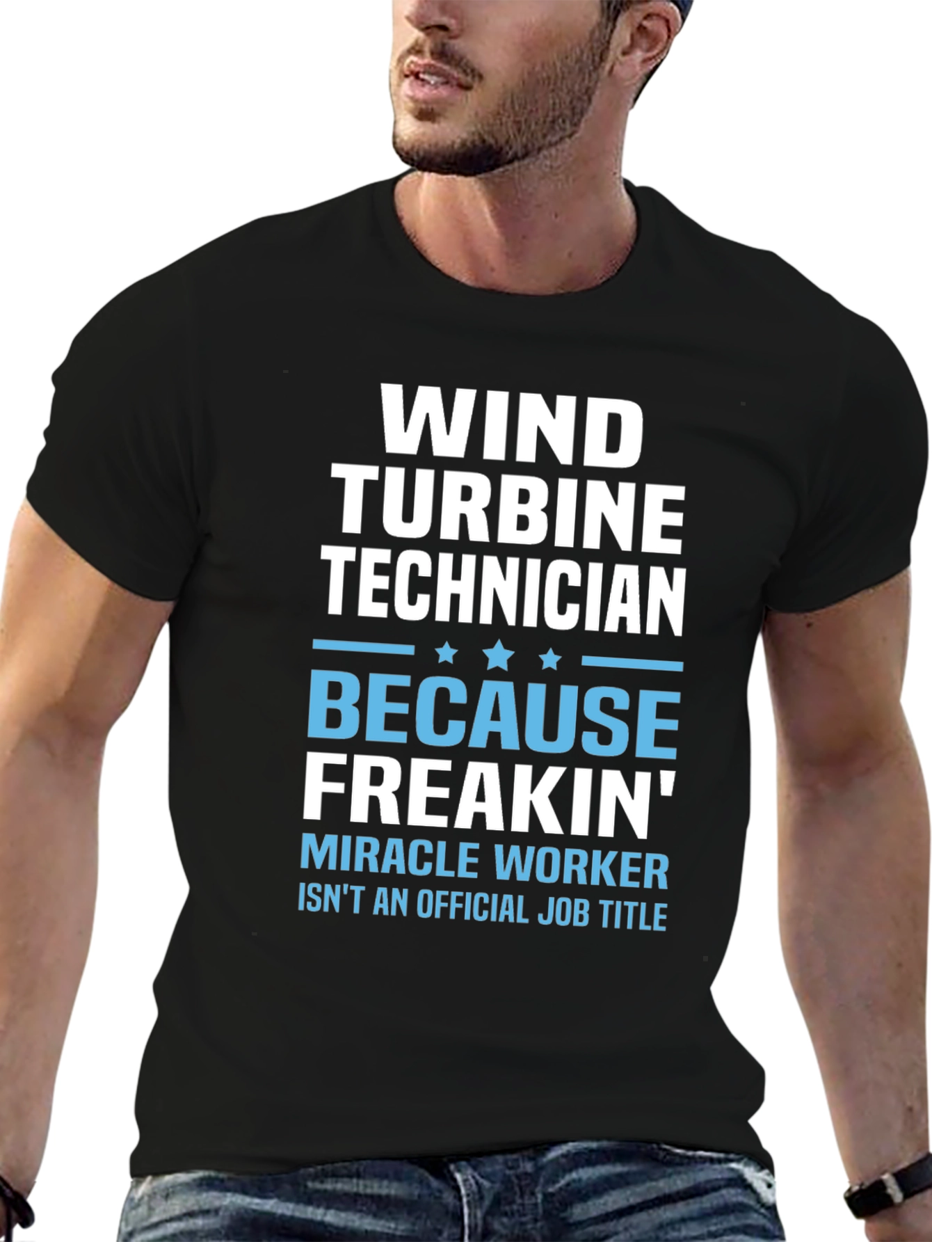 Wind Turbine Technician Funny Job Title T-Shirt