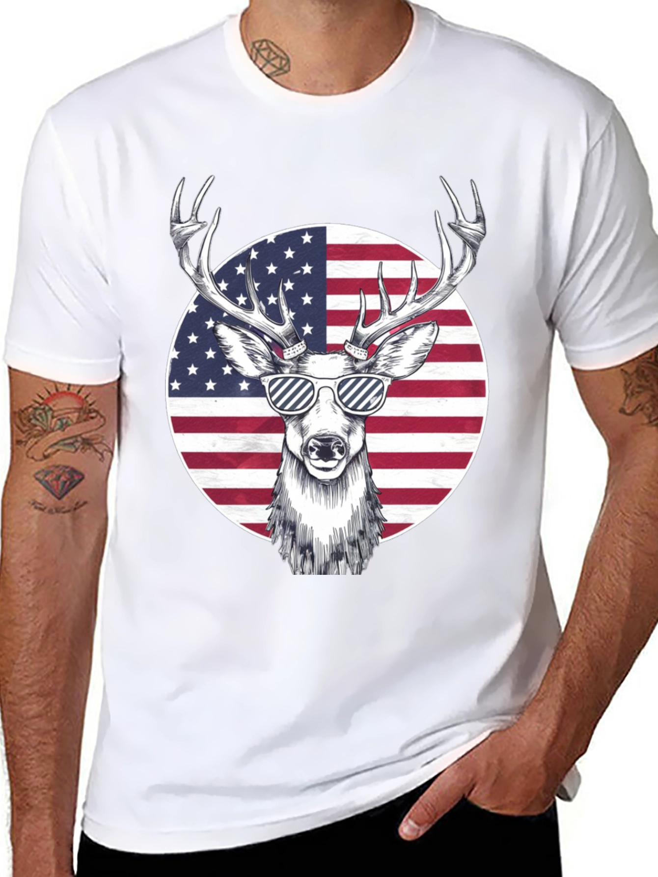 American Deer Graphic Tee