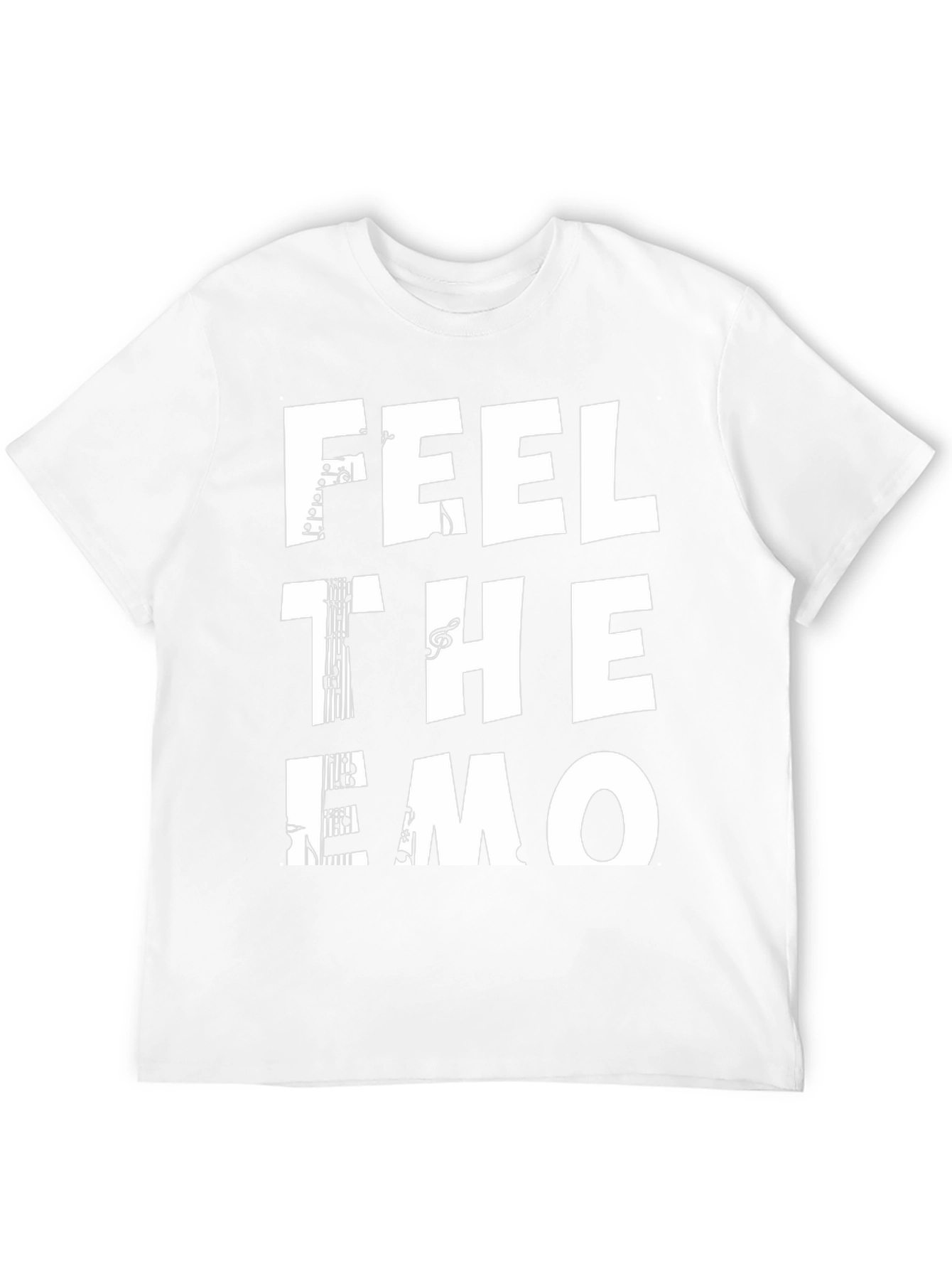 Feel the Emo Music T-Shirt - Black Graphic Tee