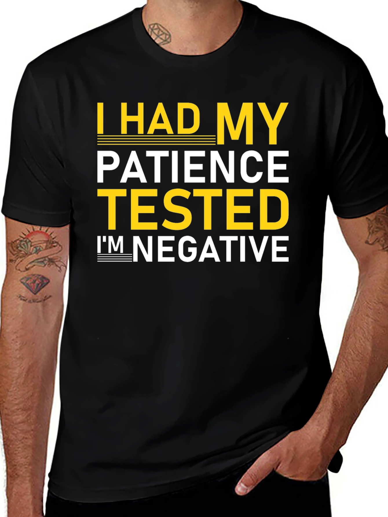 Funny Patience Tested Negative Graphic Tee