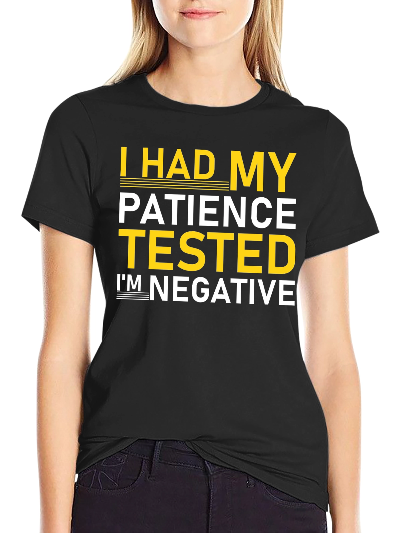 Funny Patience Tested Negative Graphic Tee