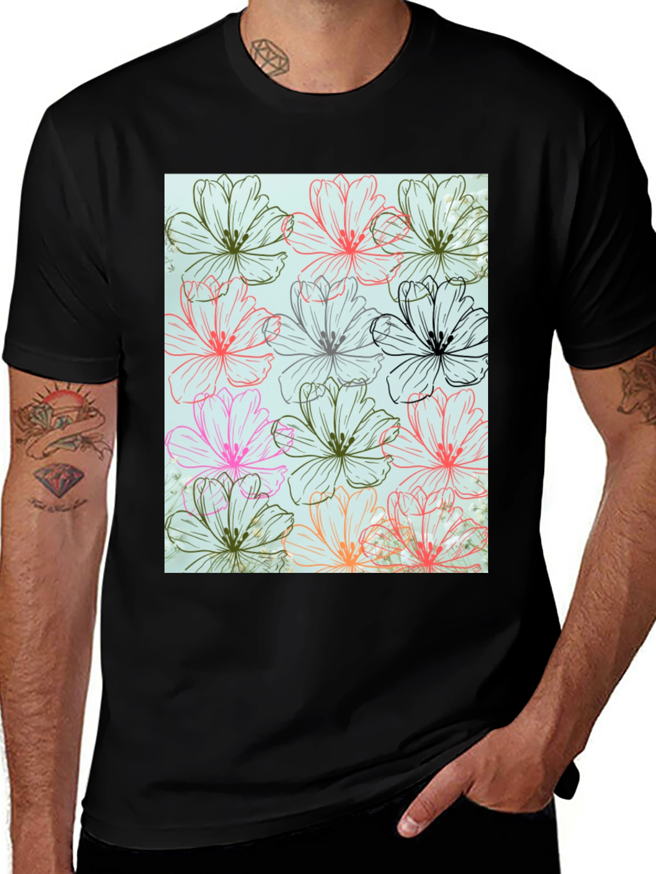 Floral Print Tee - Stylish Casual Wear