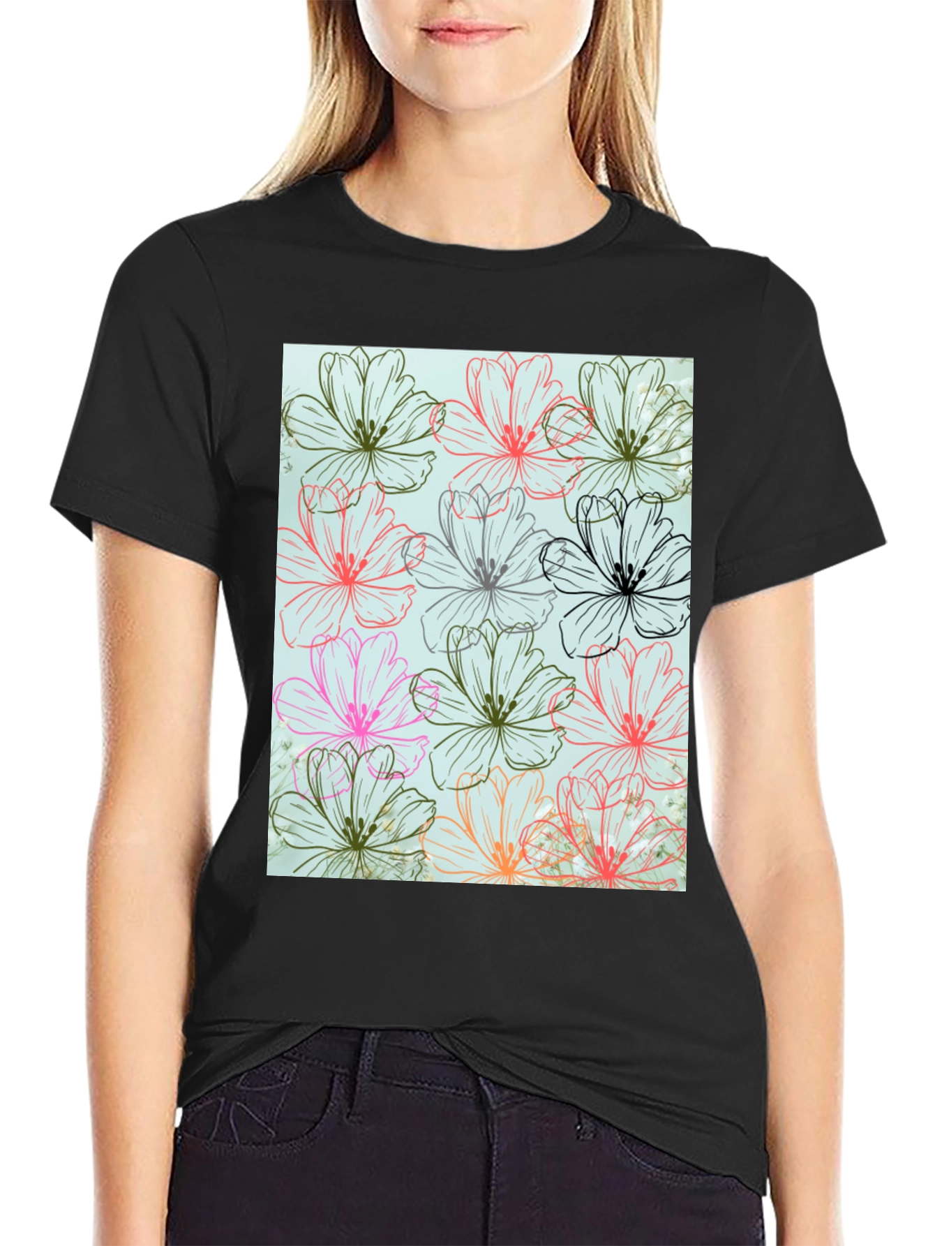 Floral Print Tee - Stylish Casual Wear