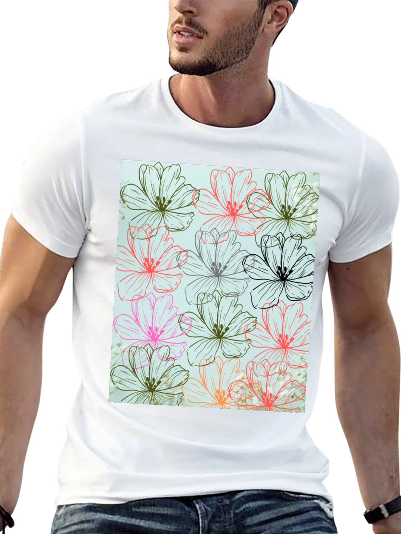 Floral Print Tee - Stylish Casual Wear