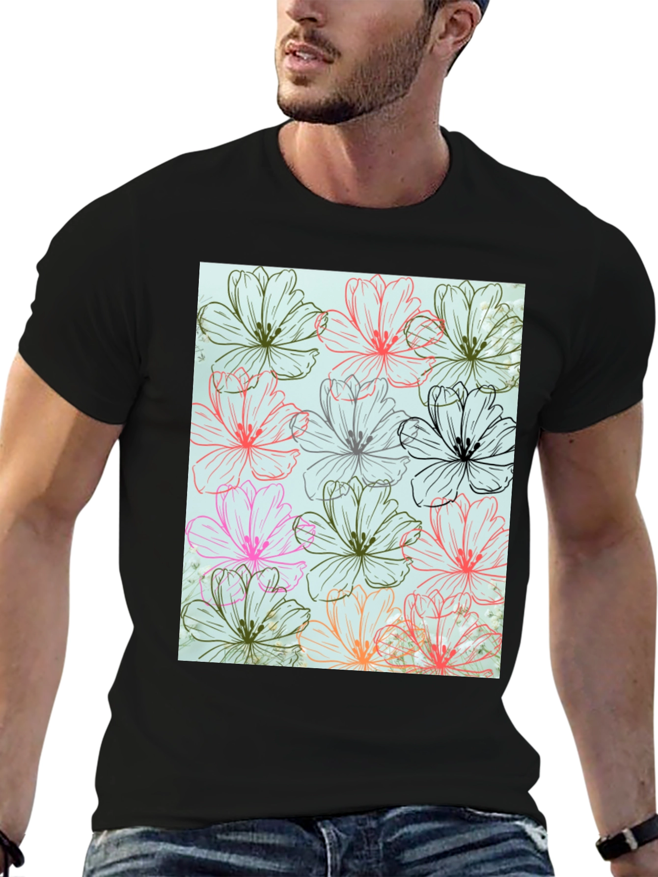 Floral Print Tee - Stylish Casual Wear