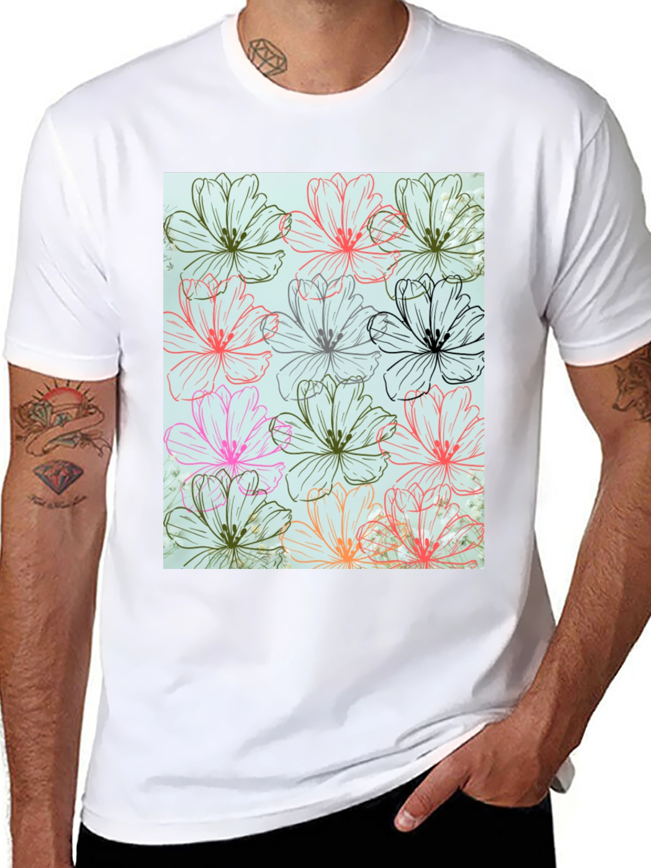 Floral Print Tee - Stylish Casual Wear