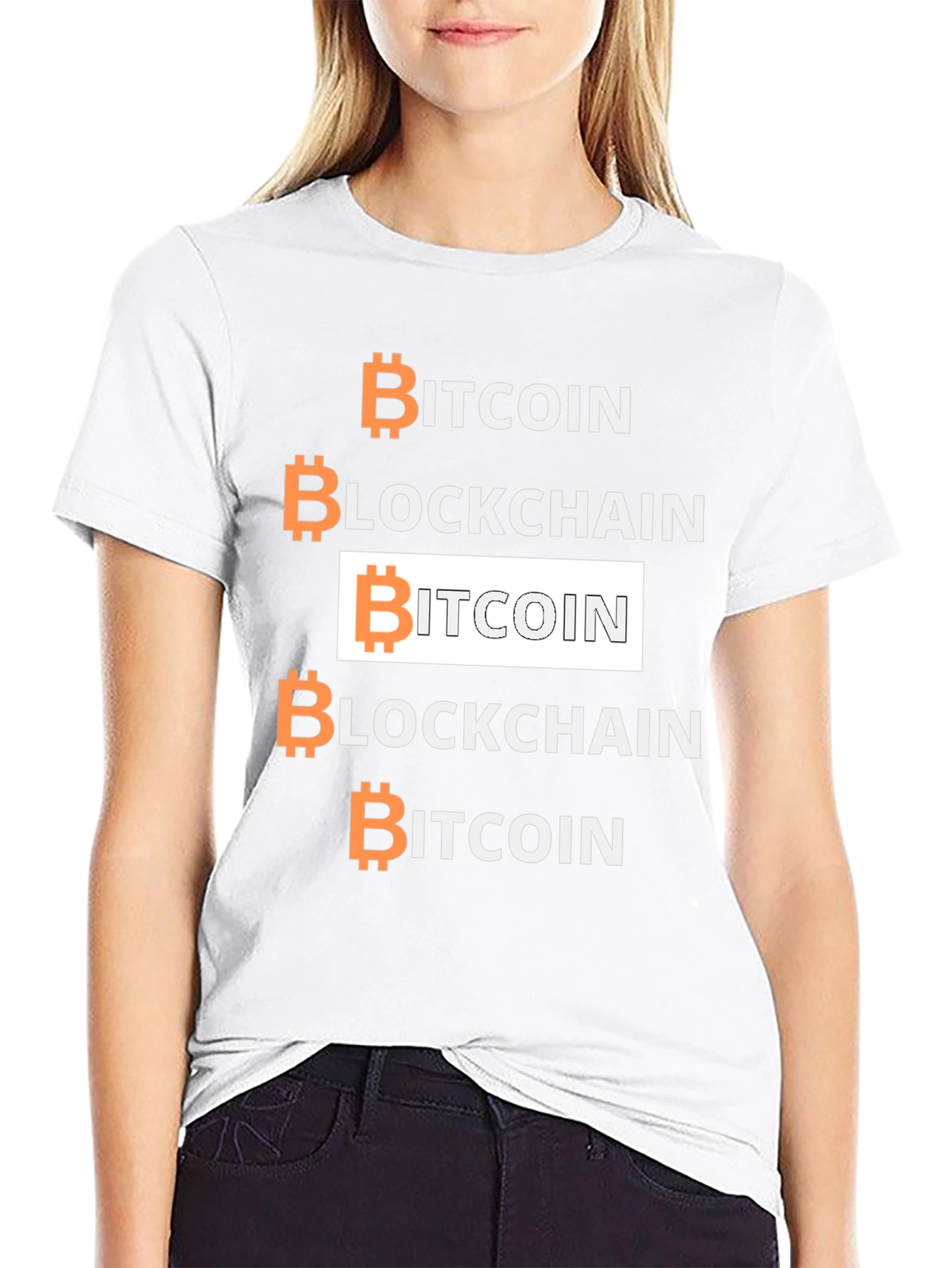 Bitcoin Blockchain Graphic Tee - Crypto Enthusiast Shirt